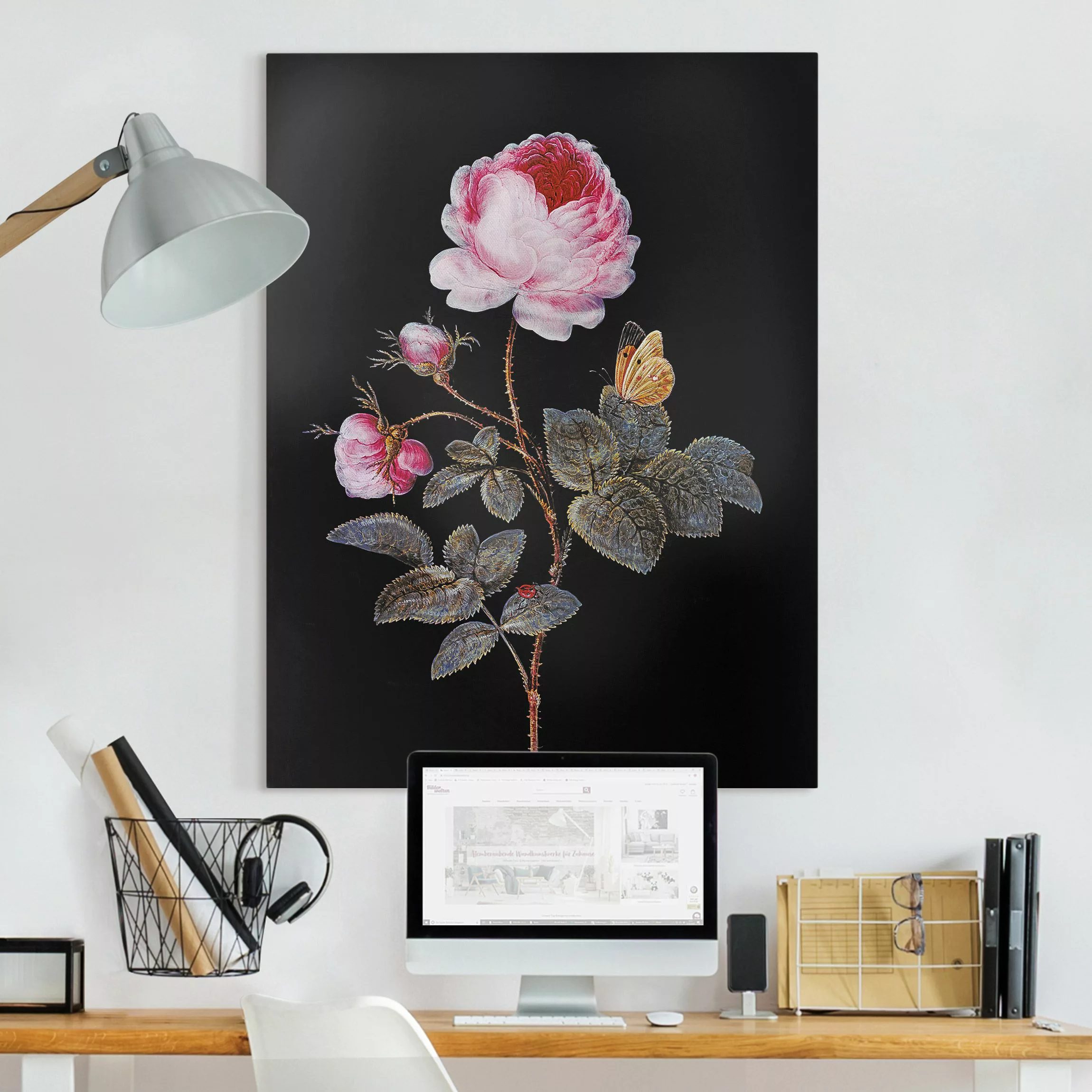 Leinwandbild Barbara Regina Dietzsch - Die hundertblättrige Rose günstig online kaufen