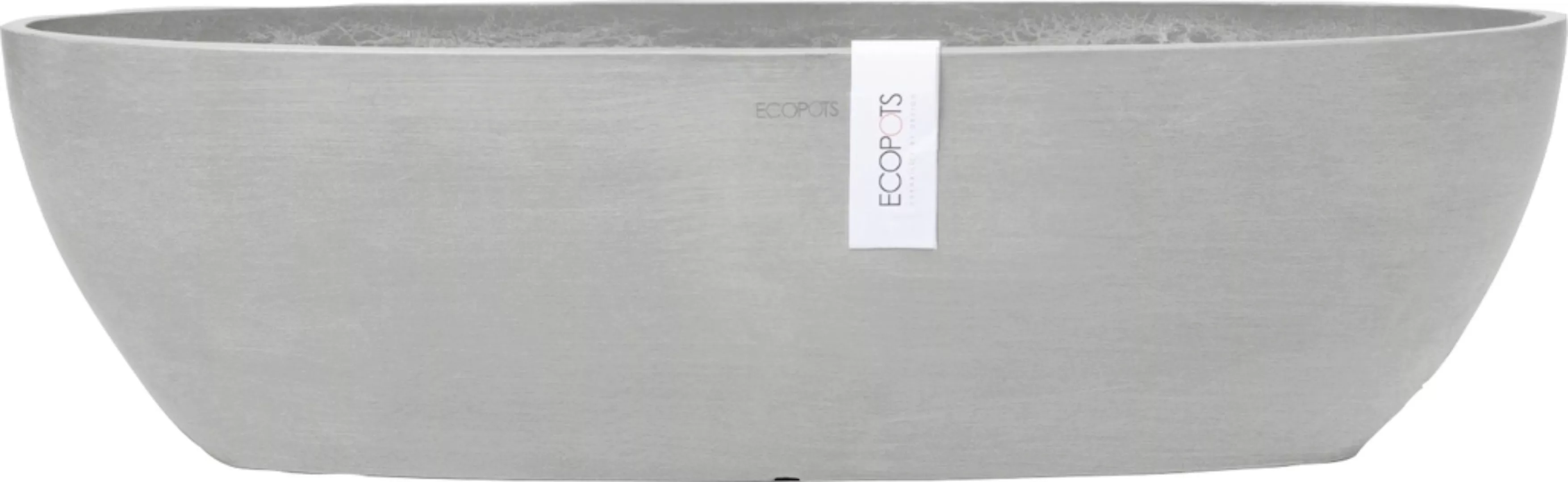Ecopots Pflanzschale Sofia Lang Weißgrau 56 cm x 14 cm x 16 cm günstig online kaufen