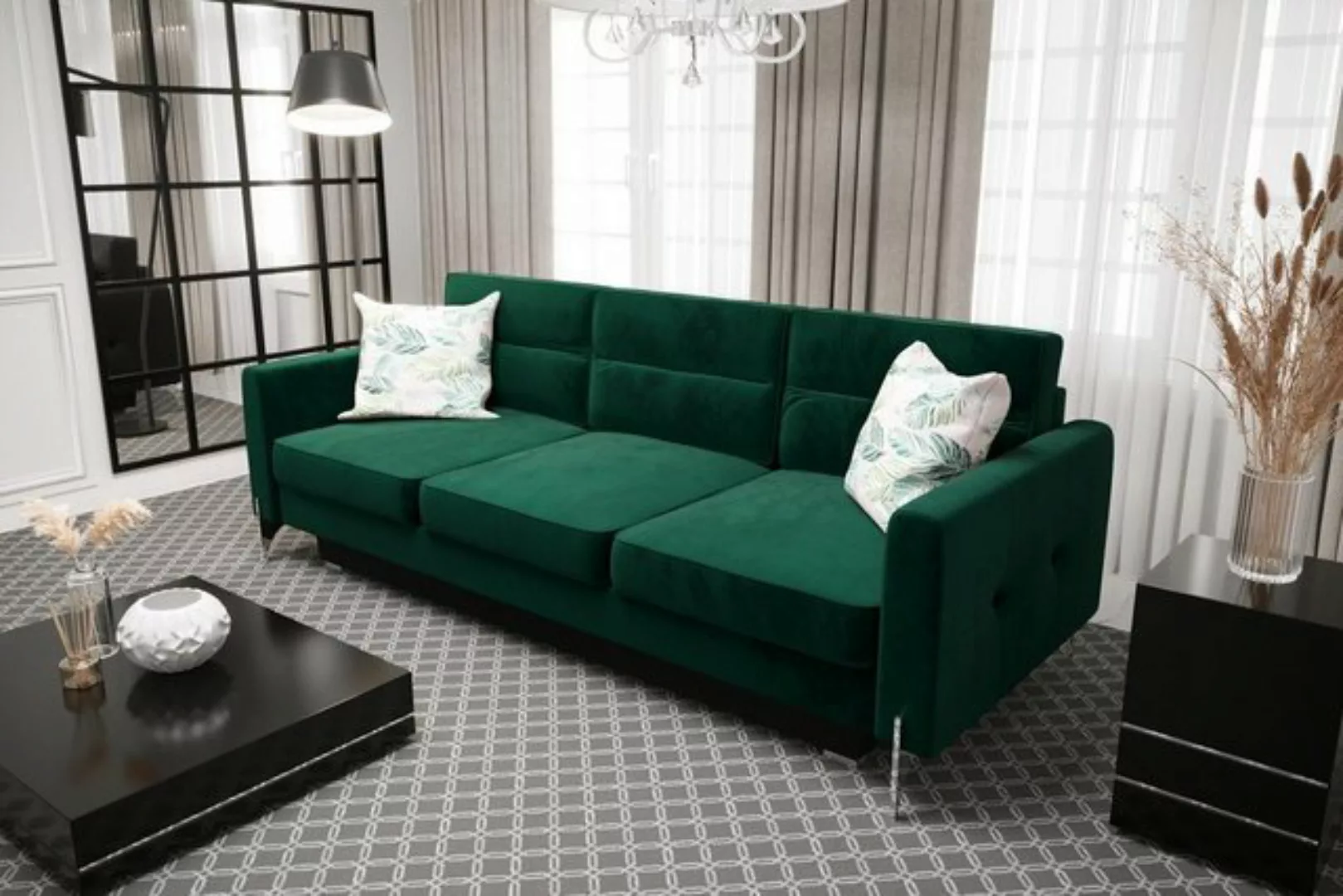 JVmoebel Sofa Sofas Klapp Textil Couch Schlafsofa Bett Sofa Kasten Couchen günstig online kaufen