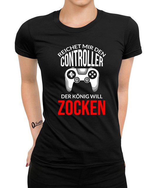 Quattro Formatee Kurzarmshirt Der König will Zocken - Controller Gaming Gam günstig online kaufen