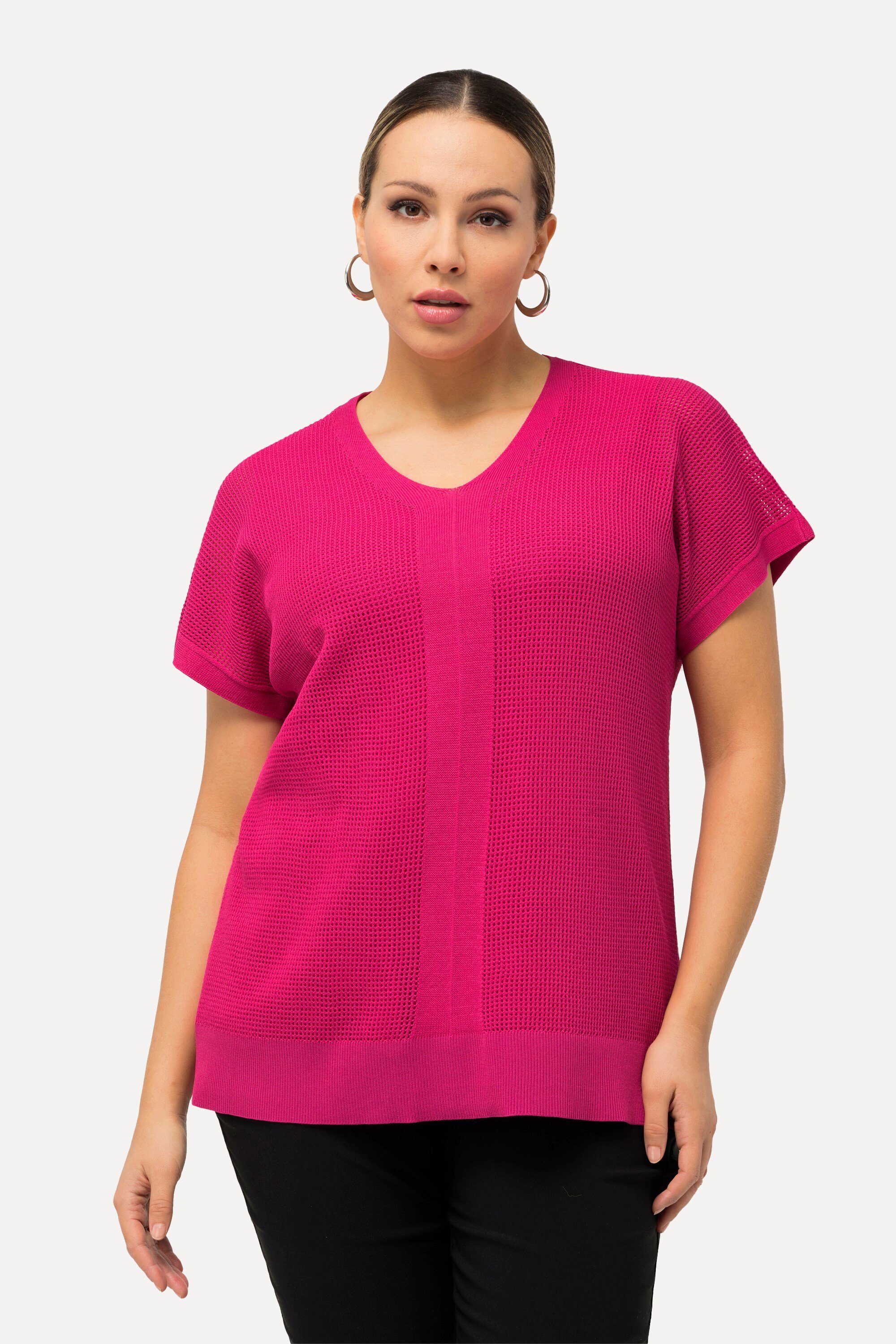 Ulla Popken Strickpullover Pullover Struktur Oversized günstig online kaufen