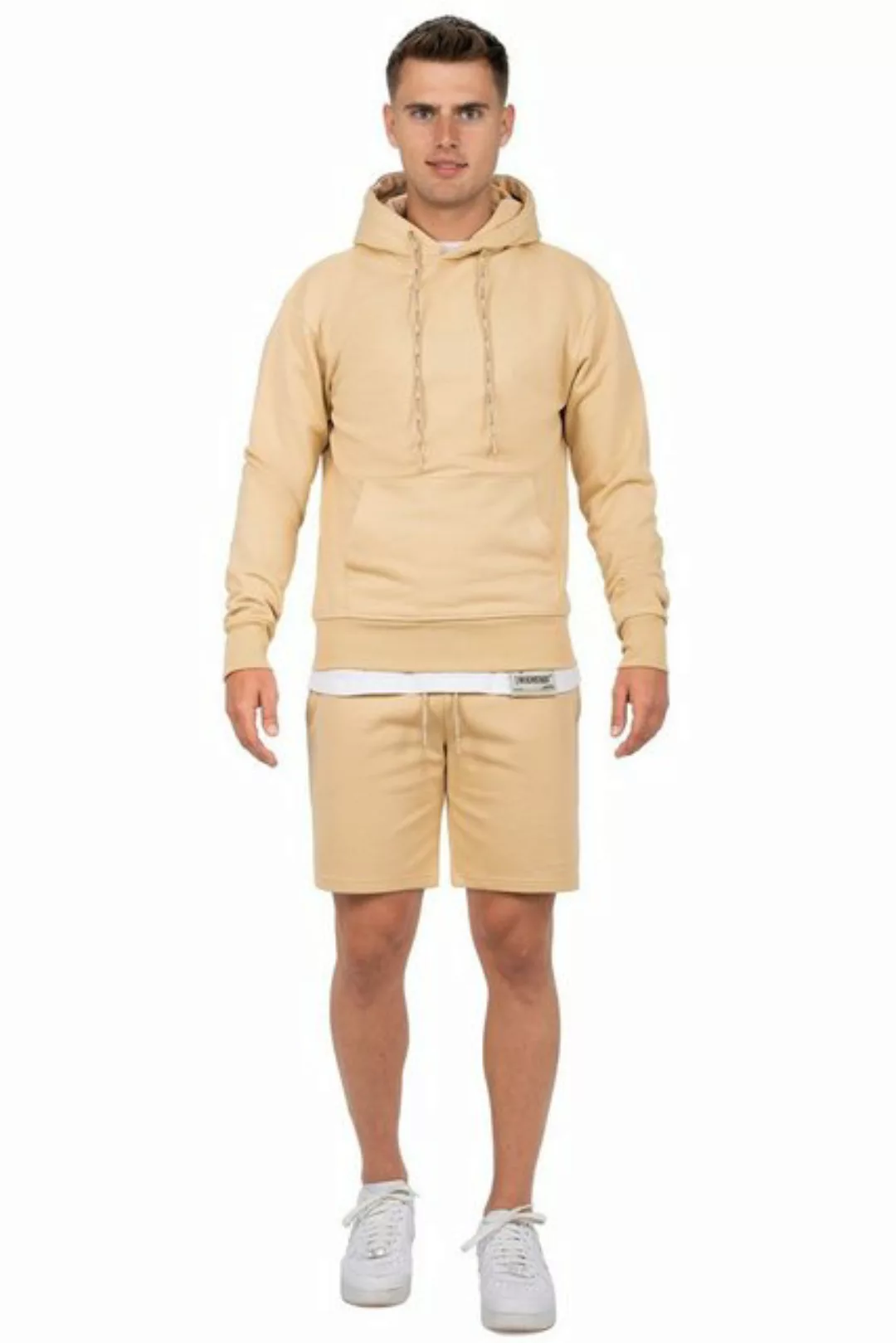 Reichstadt Shorts Basic Casual Kurze Hose 23RS036 Beige 3XL mit Stitching a günstig online kaufen