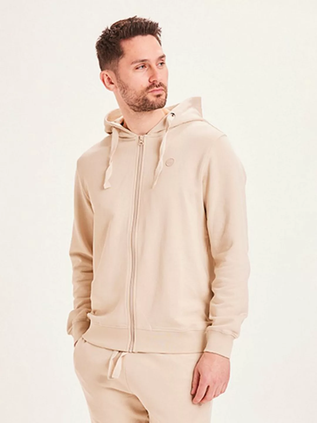 KnowledgeCotton Apparel Sweatjacke Zip hood basic badge sweat günstig online kaufen