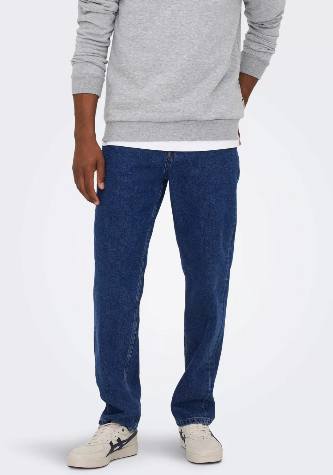 Only & Sons Herren Jeans ONSEDGE D. BLUE 3813 - Relaxed Fit - Blau - Blue D günstig online kaufen