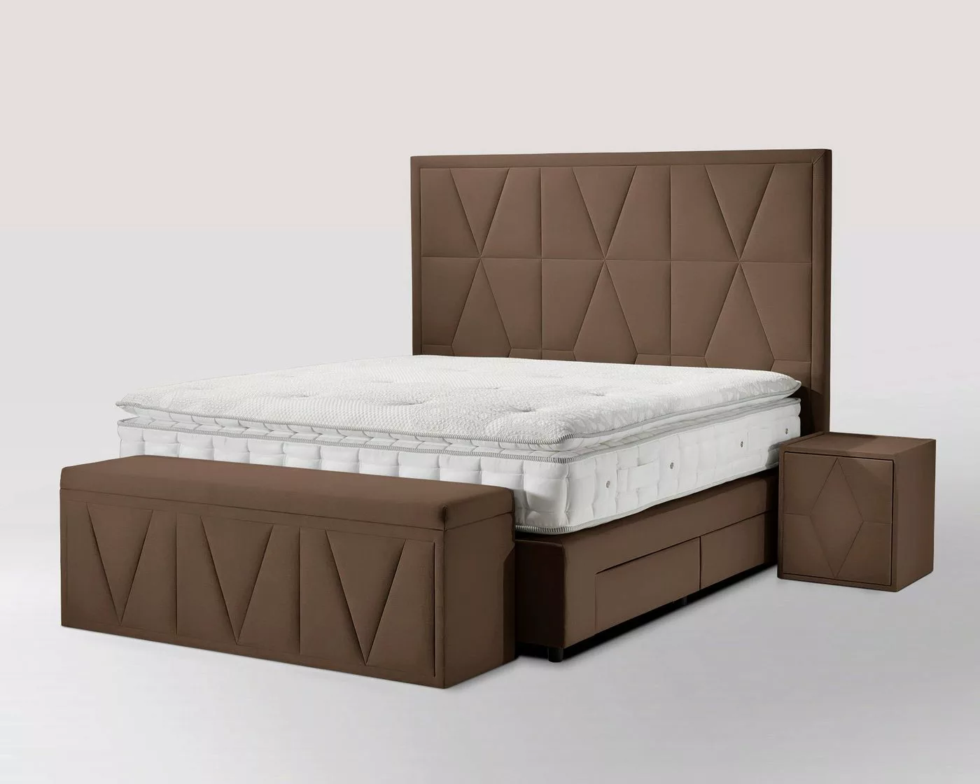 WohnenRoyal Boxspringbett Boxspringbett Ariela Premium - Velourstoff 140 x günstig online kaufen