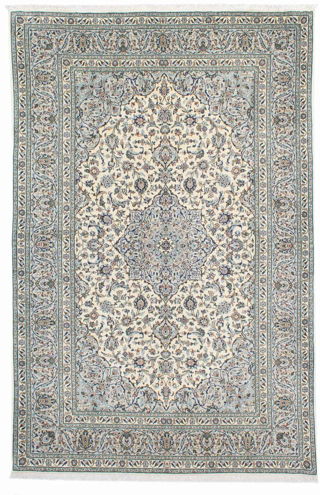 morgenland Wollteppich »Keshan Medaillon Beige 294 x 198 cm«, rechteckig, 1 günstig online kaufen