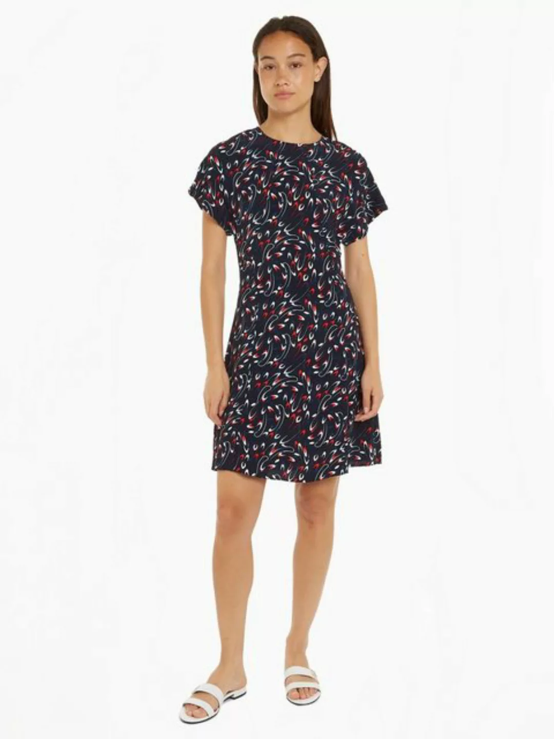 Tommy Hilfiger Blusenkleid SMALL RIBBON F&F SS SHORT DRESS mit Allover-Must günstig online kaufen