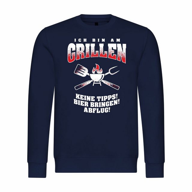 deinshirt Kapuzenpullover Herren Pullover Ich bin am grillen Mit Print Moti günstig online kaufen