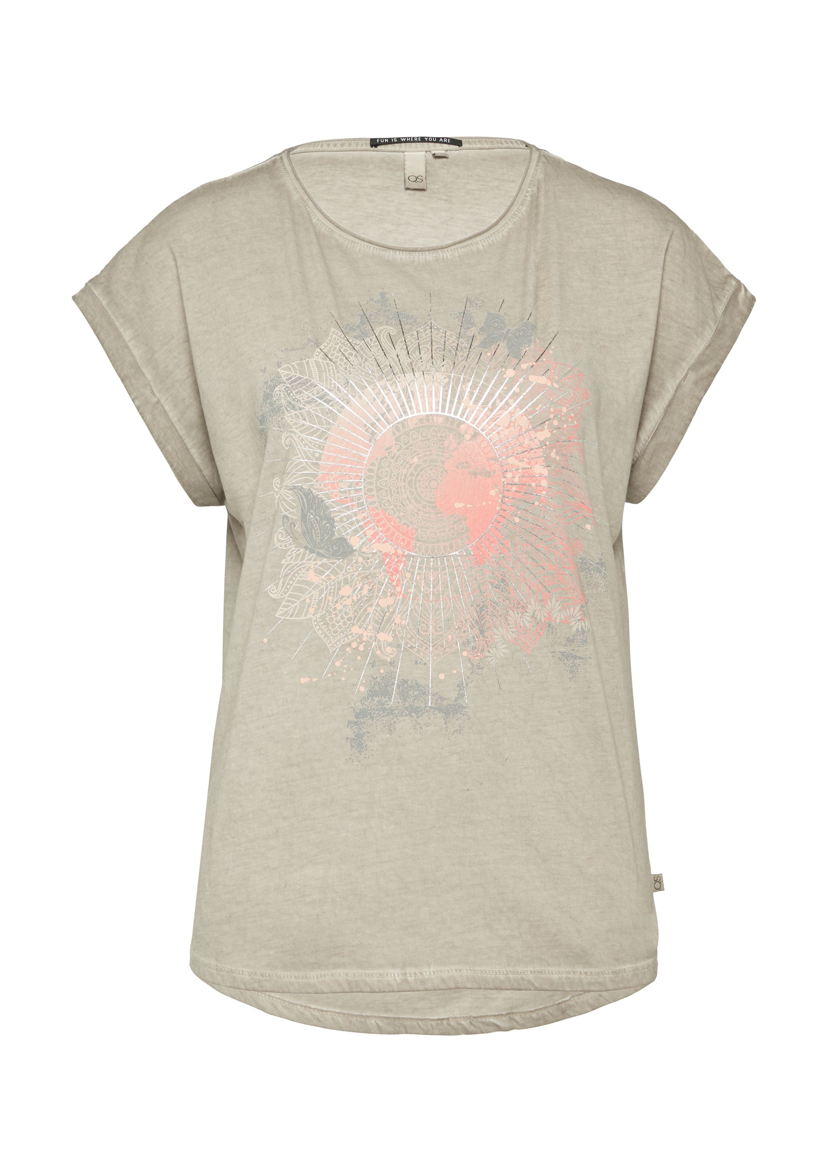 QS T-Shirt mit Frontprint günstig online kaufen