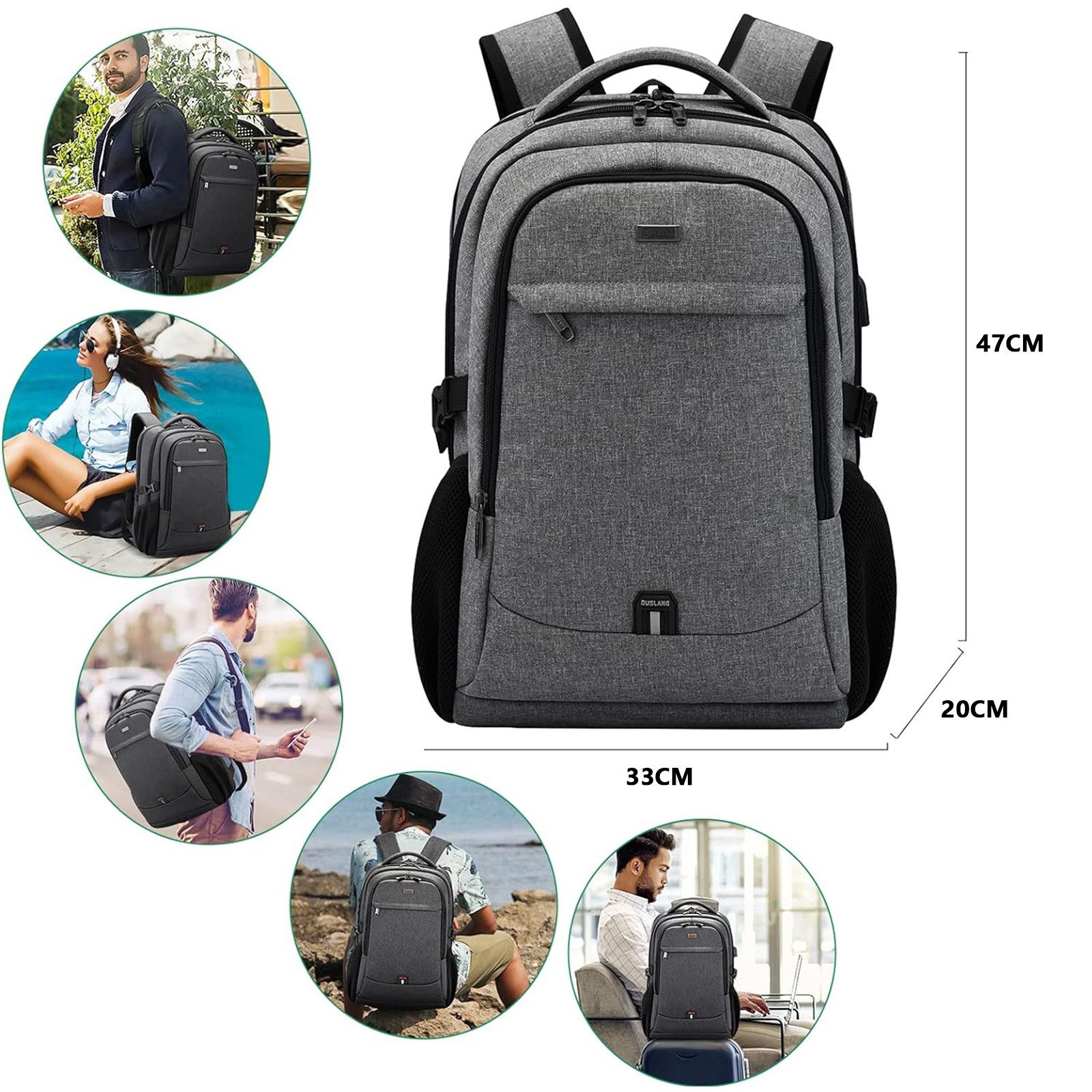 HAUSS SPOLE Laptoprucksack Laptoprucksack Arbeitsrucksack Schulrucksack günstig online kaufen
