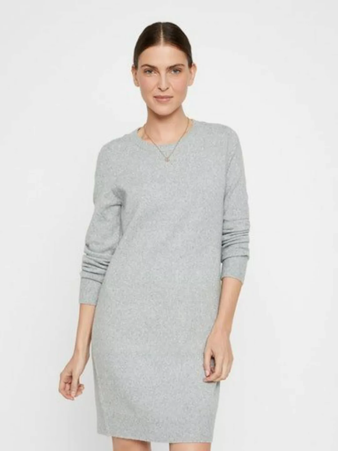 Vero Moda – Kurzes Pulloverkleid in Hellgrau günstig online kaufen