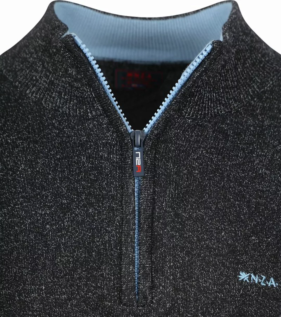 NZA Half Zip Pullover Christopher Melange Navy - Größe L günstig online kaufen