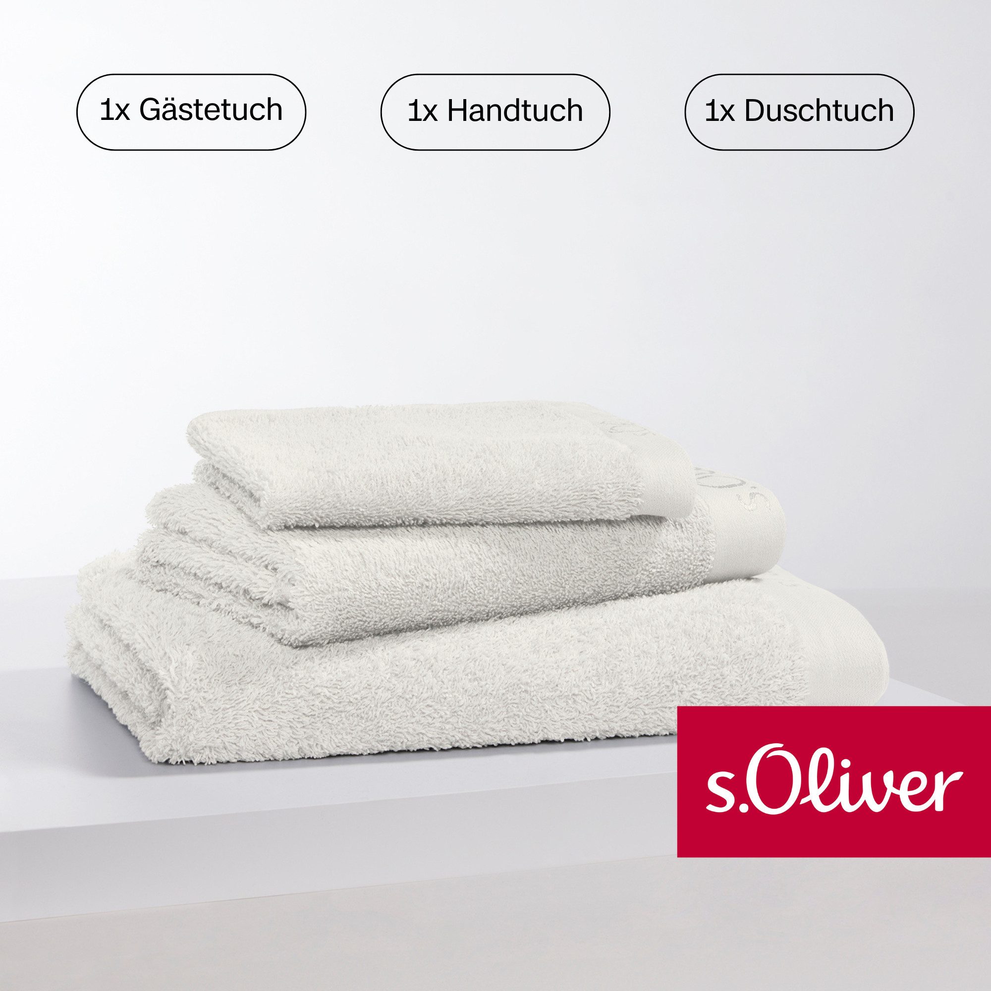 s.Oliver Handtuch Set »s.Oliver, Premium Qualität, 600 gr/m²«, (Set, 8 St., günstig online kaufen