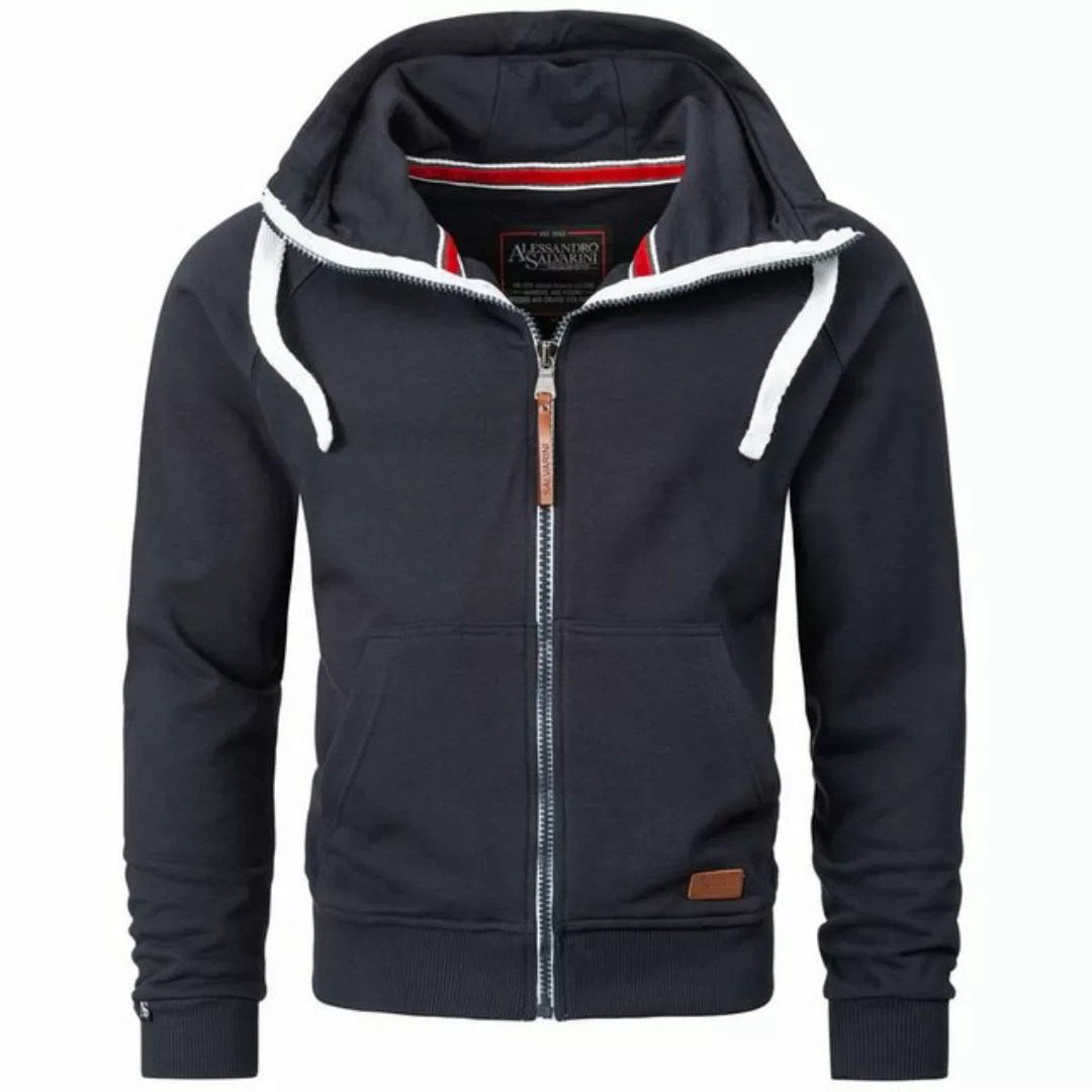 Alessandro Salvarini Sweatjacke ASParma Sweatjacke mit zwei farbigem Reißve günstig online kaufen