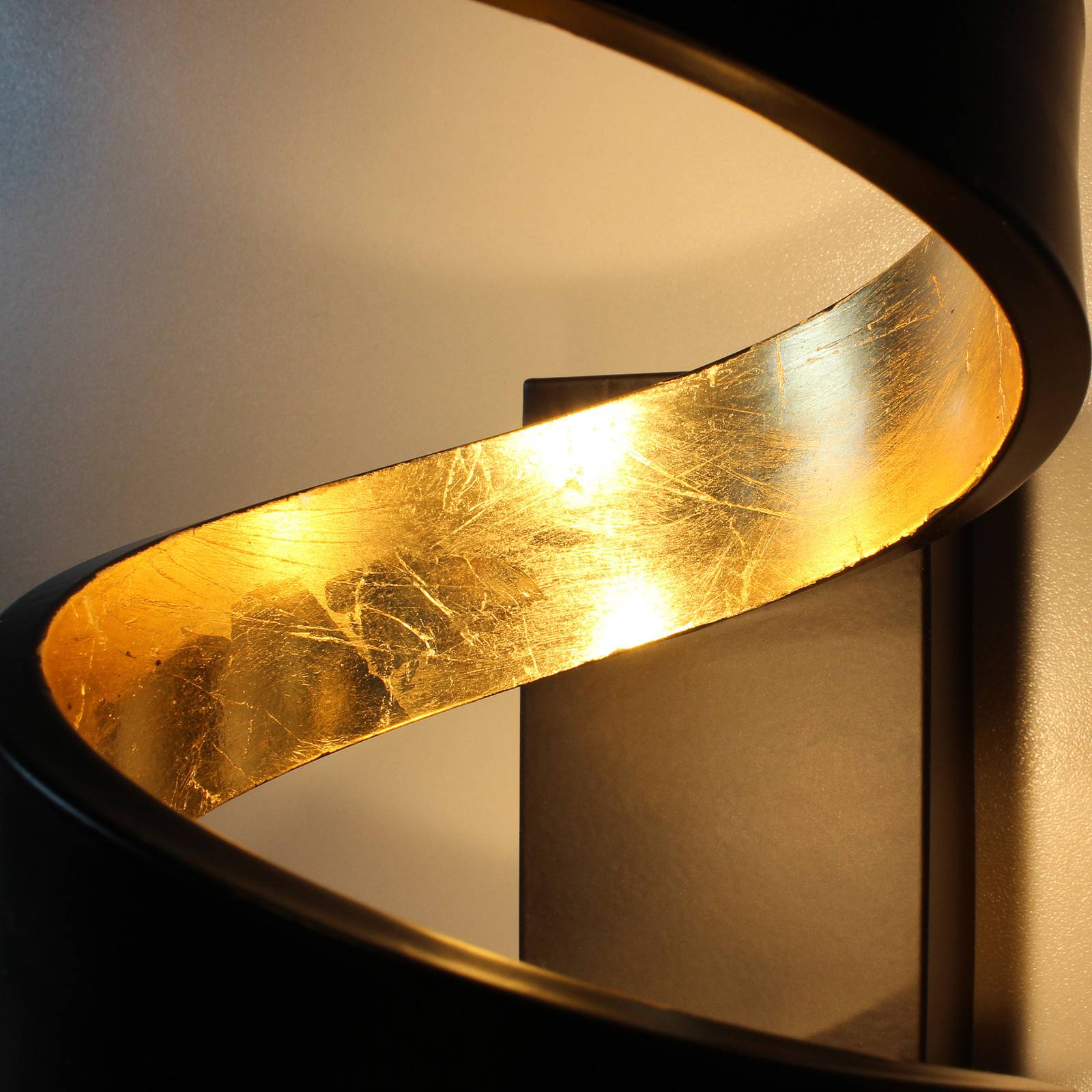 Luce Design LED-Stehleuchte Helix Schwarz-Gold 152 x 14,5 x 14,5 cm günstig online kaufen