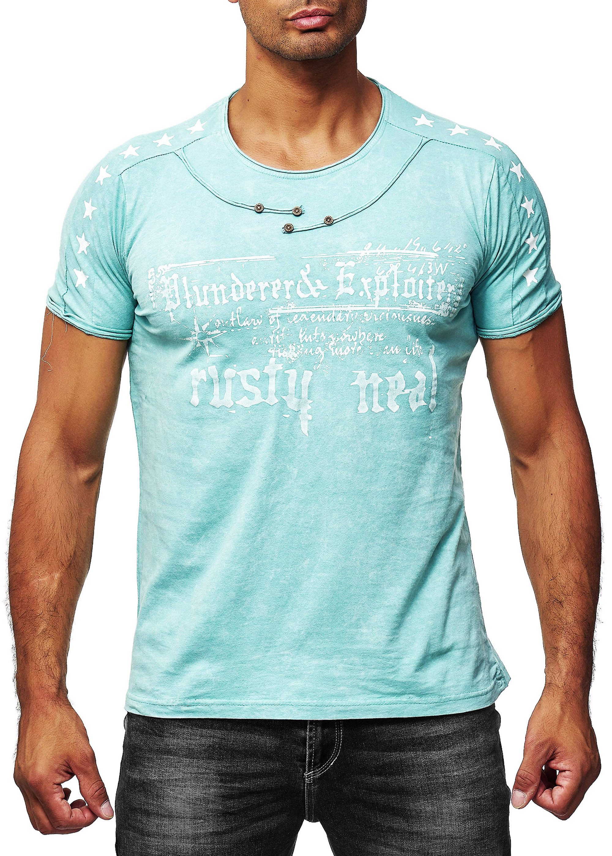 R-NEAL T-Shirt T-Shirt Verwaschen Regular Printed günstig online kaufen