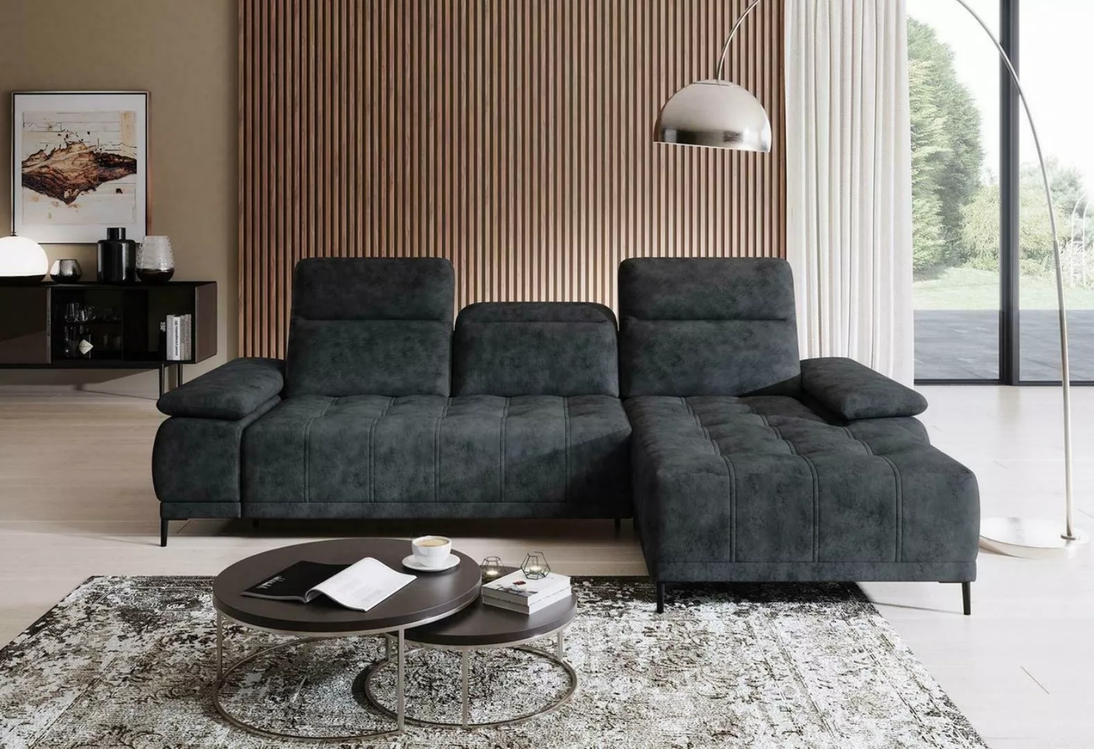 JVmoebel Ecksofa, Ecksofa Sofa Multifunktion Design Sofa Stoff Textil L-For günstig online kaufen