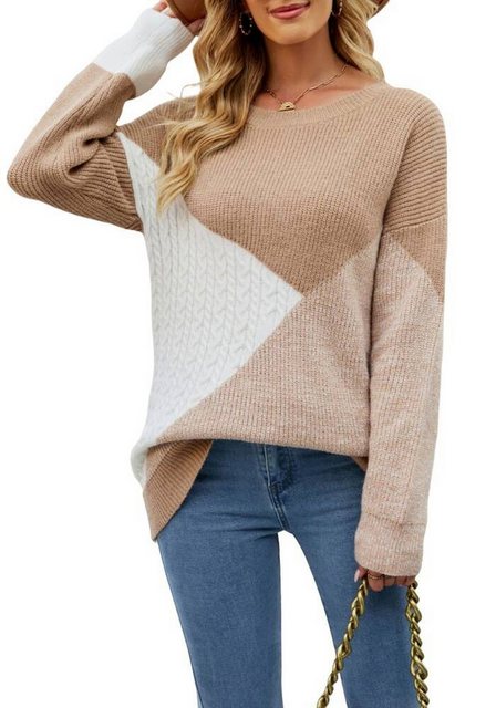 Nebelmeer Strickpullover Herbst und Winter individuelle runder Kragen bunte günstig online kaufen