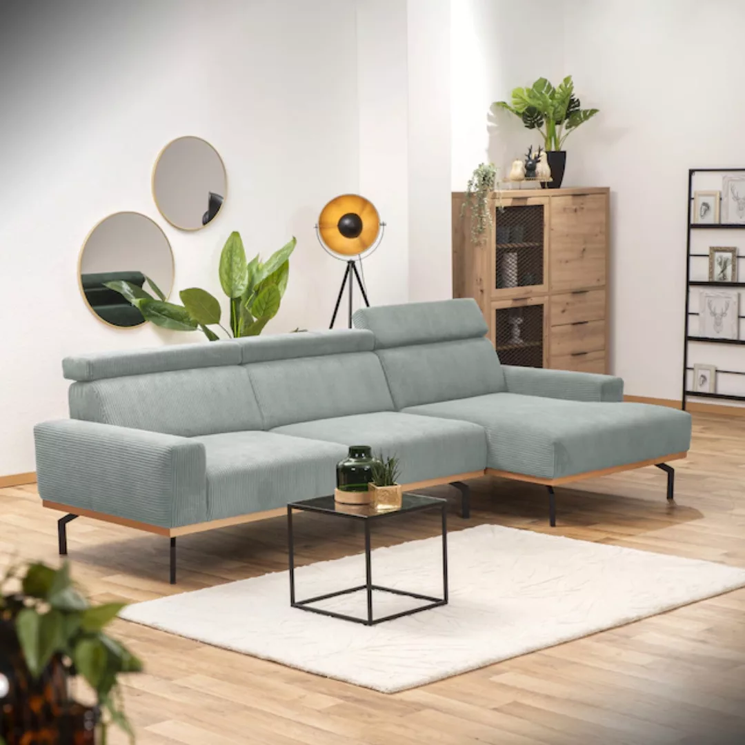 Max Winzer® Ecksofa »Designsofa hoher Sitzkomfort durch verstellbare Kopfte günstig online kaufen