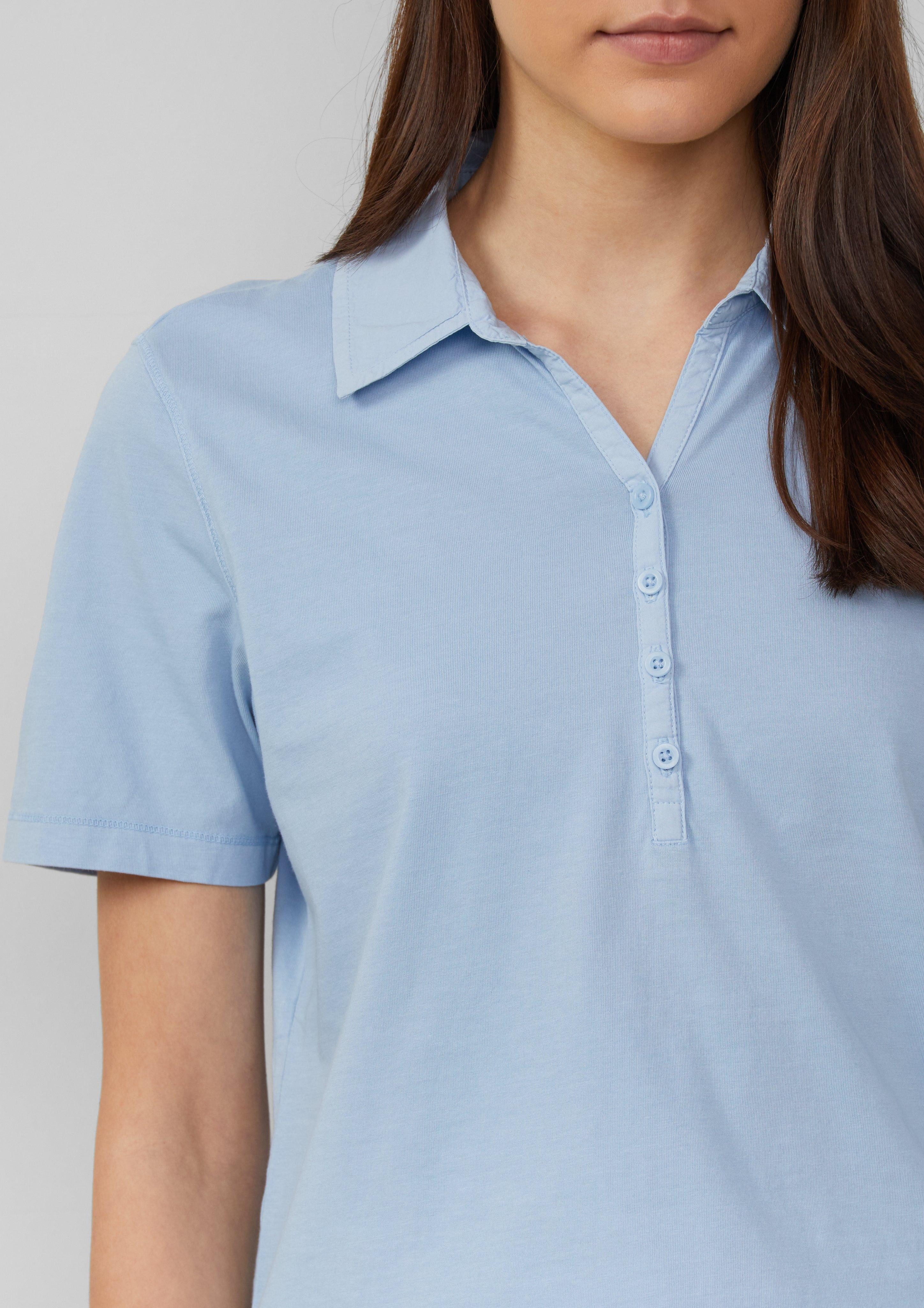 s.Oliver Kurzarmshirt Jersey-Polo mit Knopfleiste günstig online kaufen