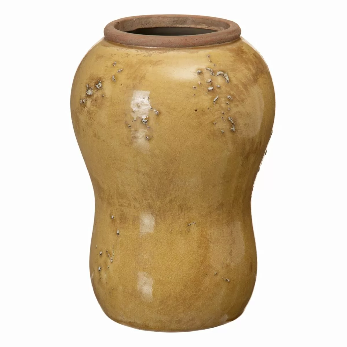 Vase 14,5 X 14,5 X 21,5 Cm Aus Keramik Senf günstig online kaufen