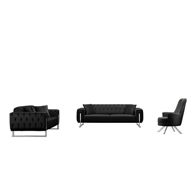 BENEDO MÖBEL Sofa Harmony mit Metall-Kufen in Chrom-farben, Spar-Set, 3-Sit günstig online kaufen