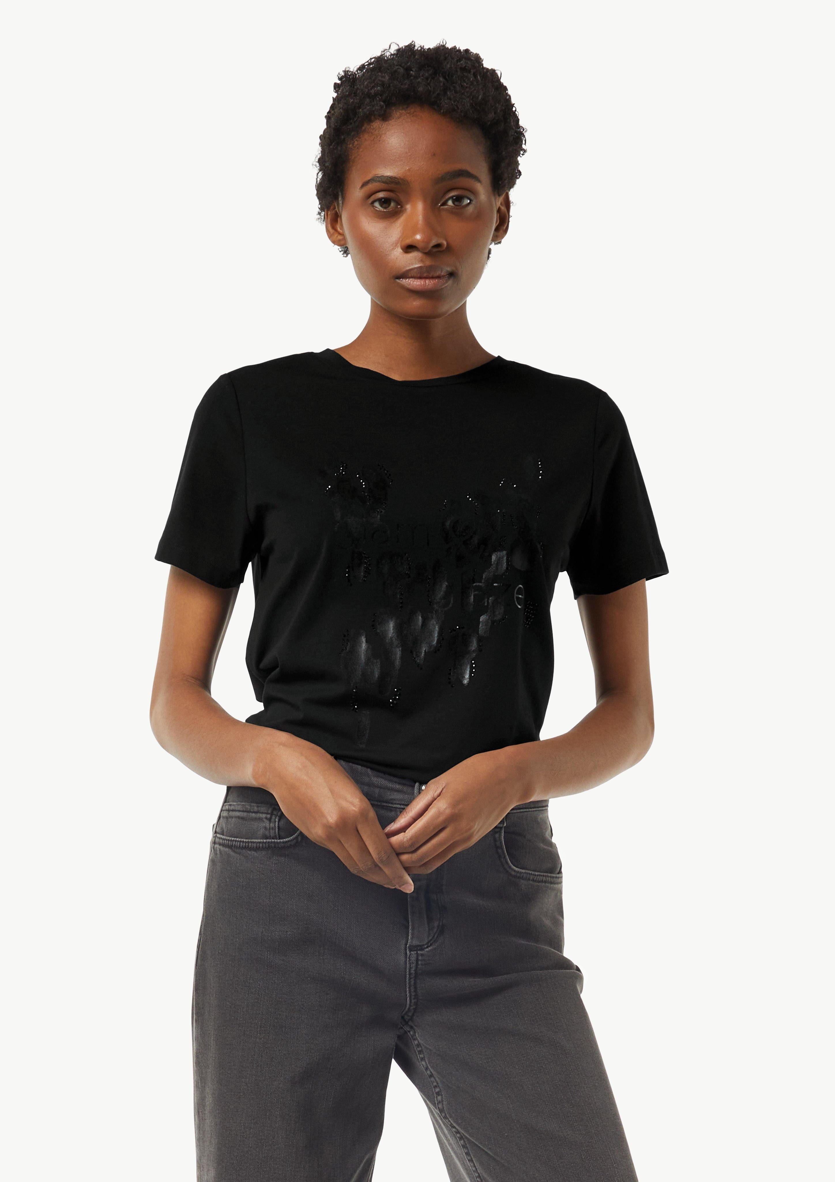 Comma Kurzarmshirt T-Shirt mit Artwork Artwork günstig online kaufen