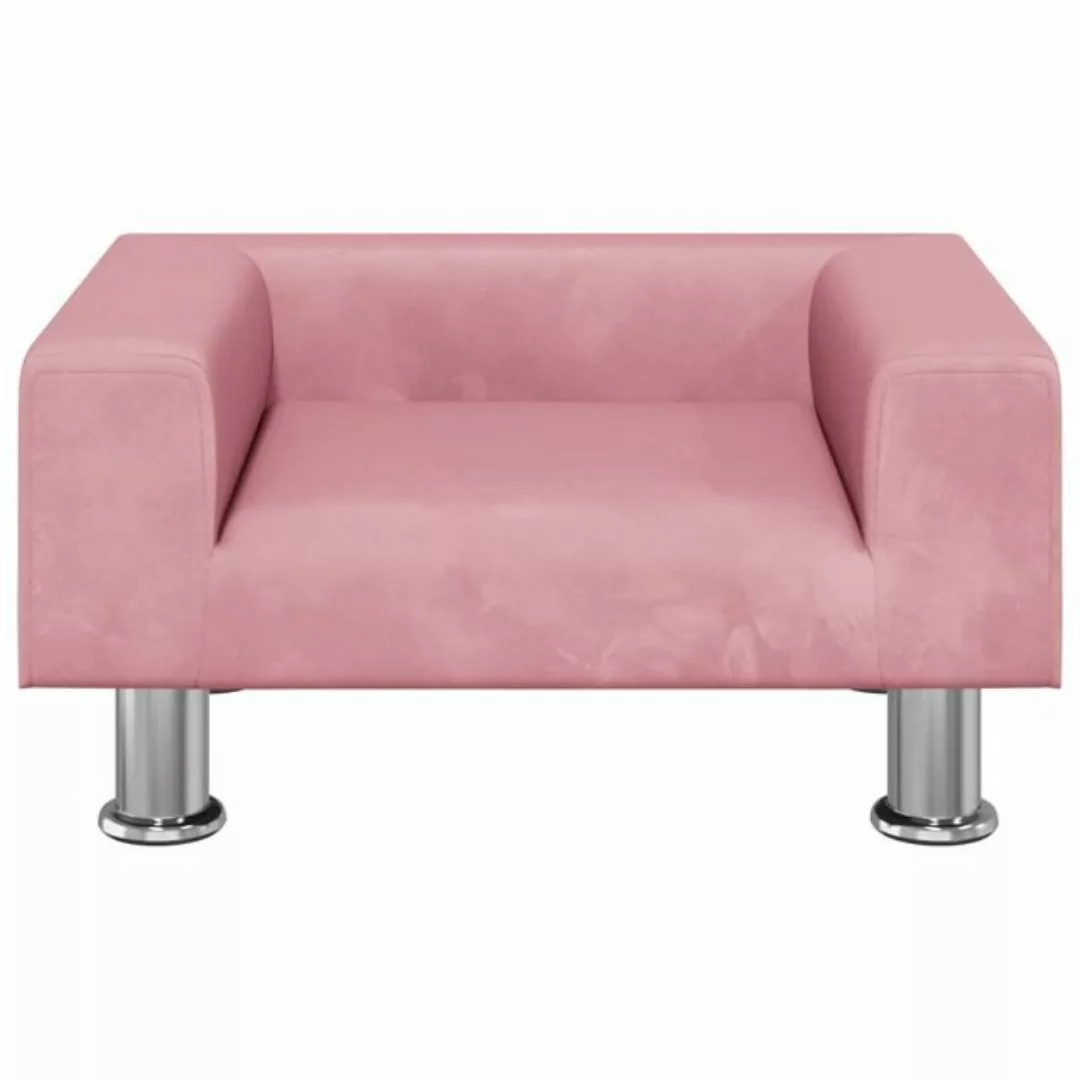 vidaXL Kindersofa Kindersofa Rosa 50x40x26,5 cm Samt Kindercouch Kindermöbe günstig online kaufen