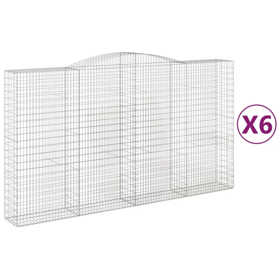 Vidaxl Gabionen Mit Hochbogen 6 Stk. 400x50x220/240cm Verzinktes Eisen günstig online kaufen