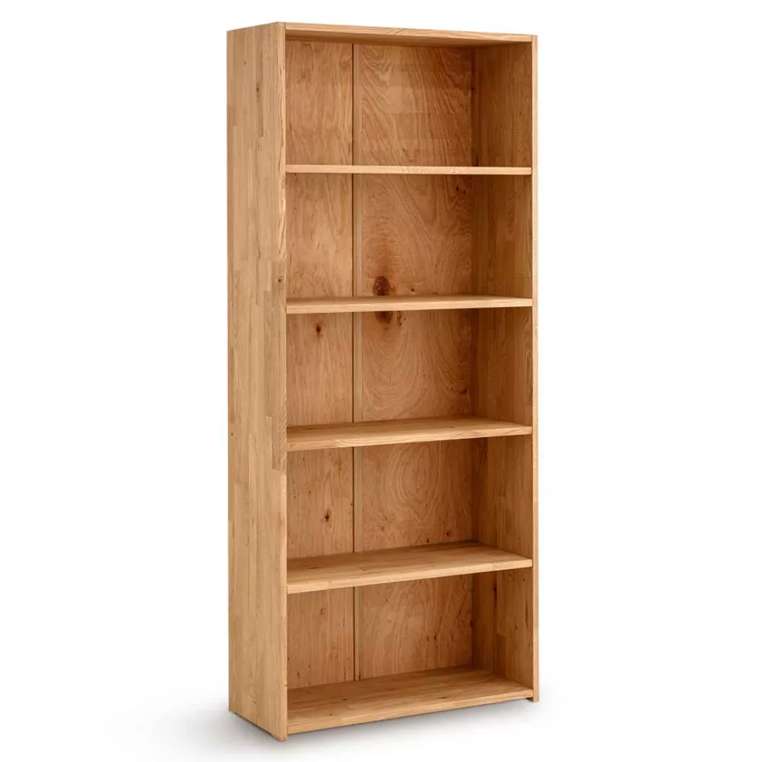 Holz Regal Akten Büro in Wildeichefarben 186 cm hoch - 80 cm breit günstig online kaufen
