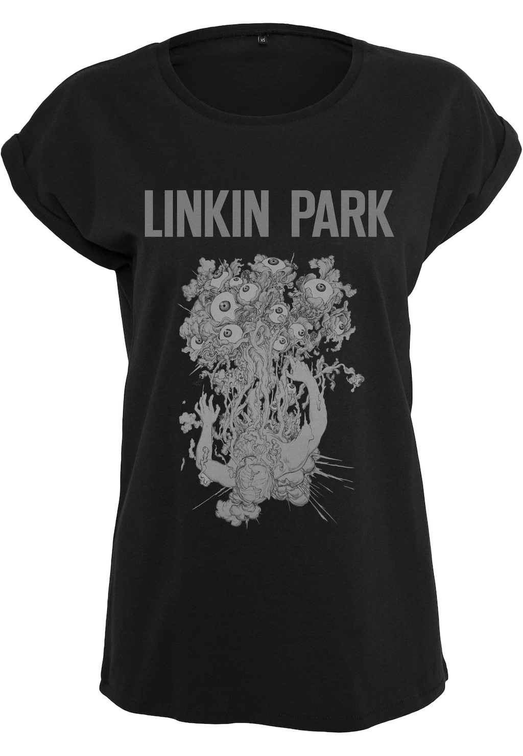 Merchcode Kurzarmshirt "Merchcode Damen Ladies Linkin Park Eye Guts Tee" günstig online kaufen