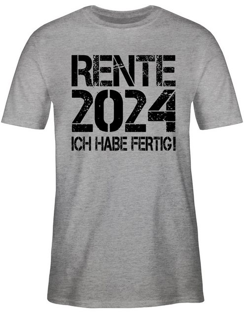 Shirtracer T-Shirt Rente 2024 - schwarz Rentner Rente günstig online kaufen