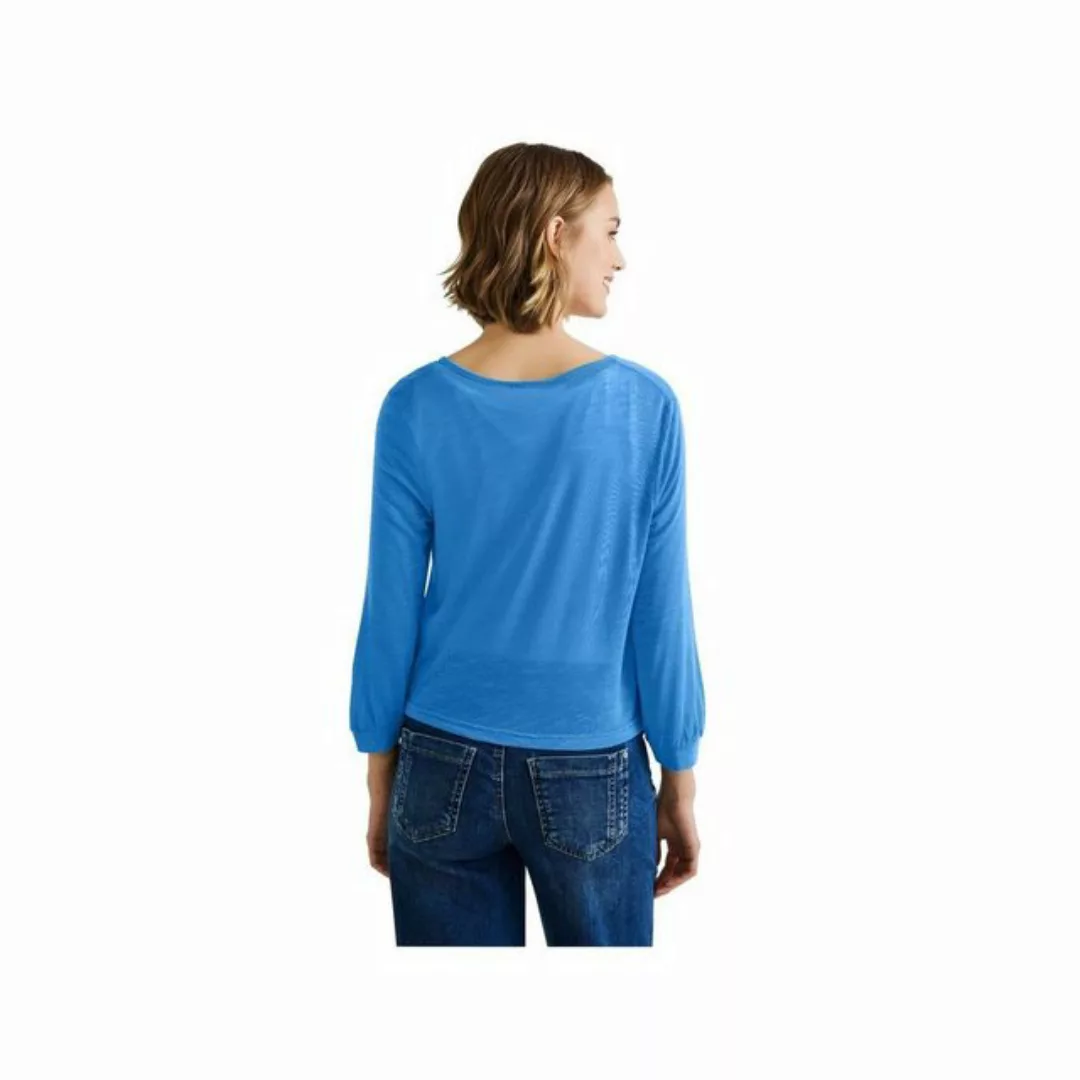 STREET ONE Langarmshirt blau (1-tlg) günstig online kaufen
