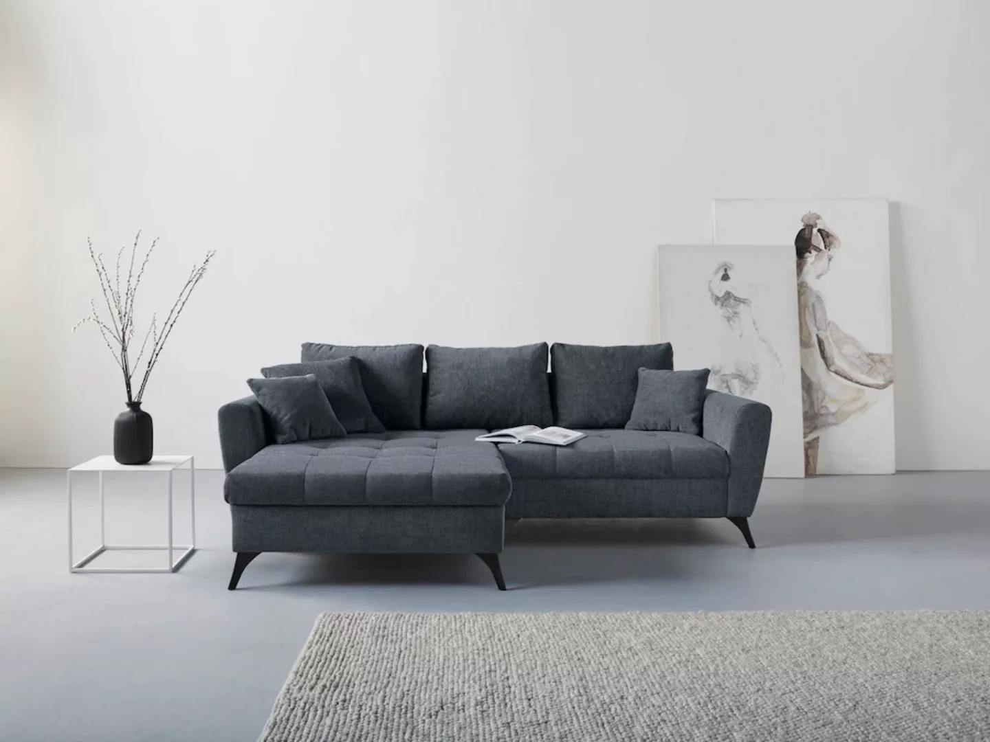 INOSIGN Ecksofa "Lörby L-Form", Belastbarkeit bis 140kg pro Sitzplatz, auch günstig online kaufen