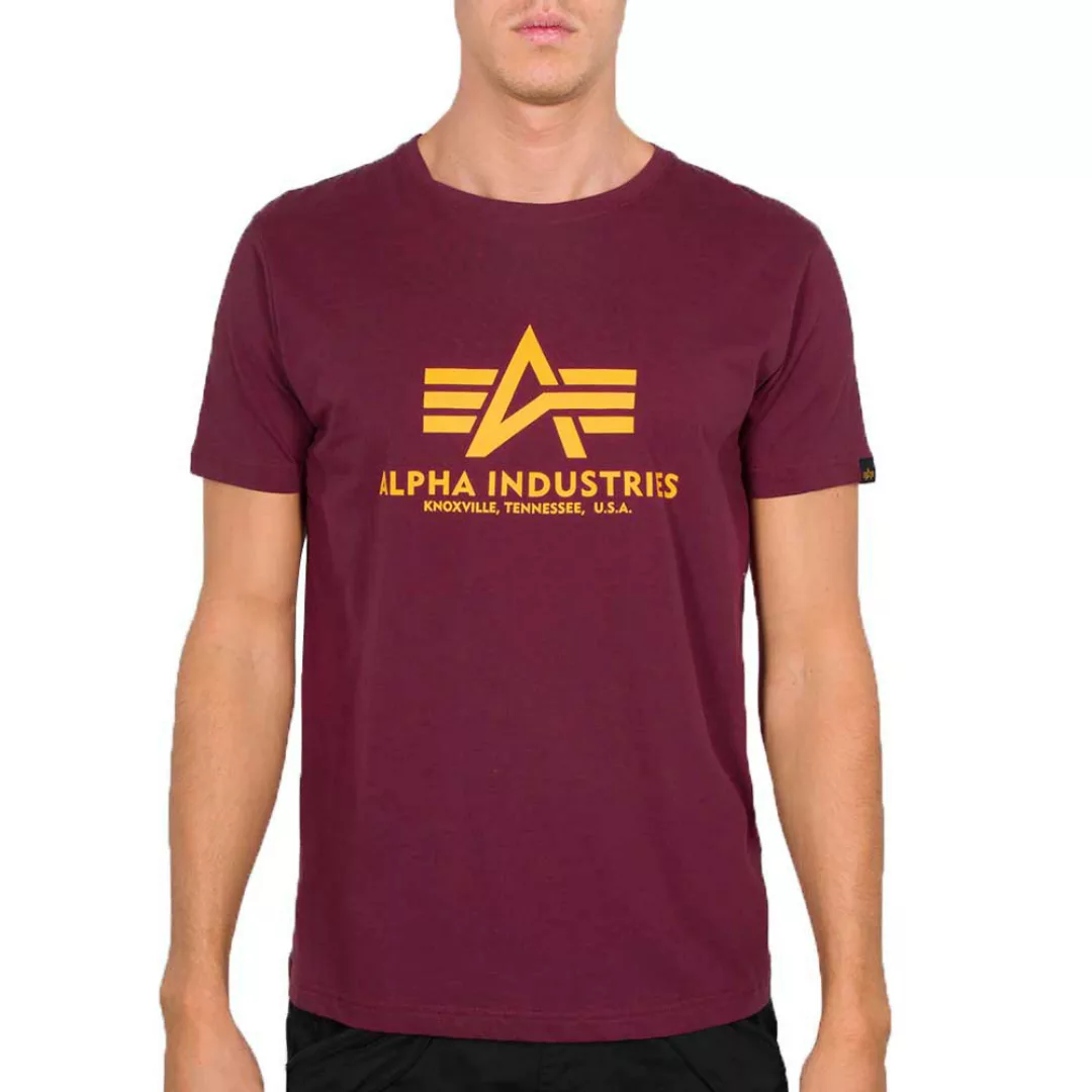 Alpha Industries Basic Kurzärmeliges T-shirt 3XL Burgundy günstig online kaufen