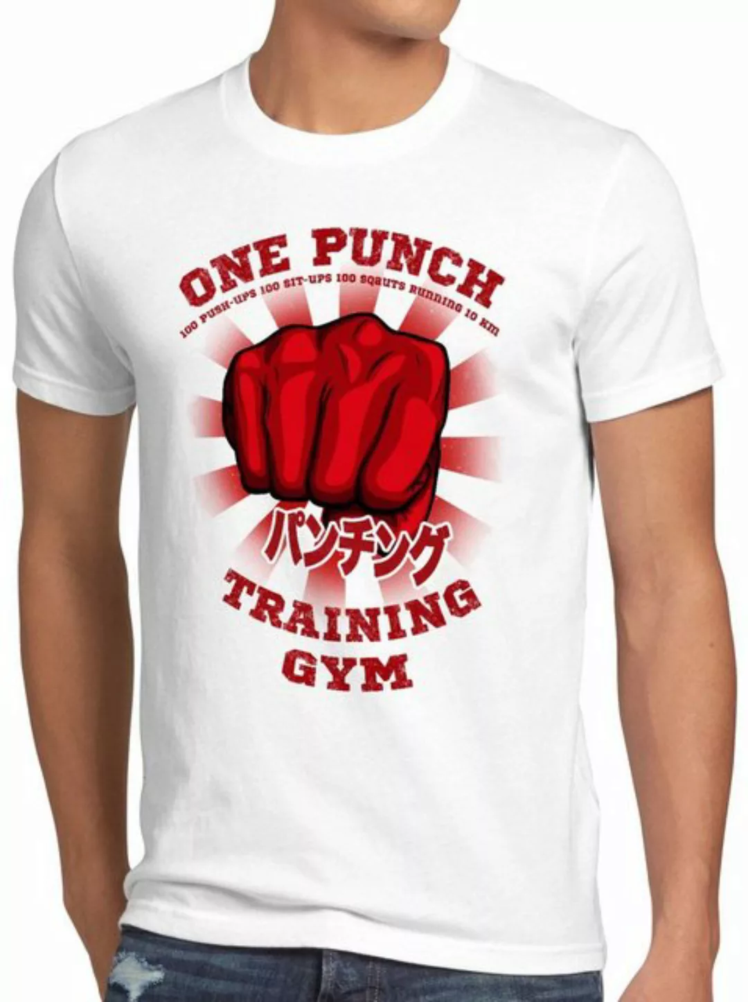 style3 Print-Shirt Herren T-Shirt One Punch Gym saitama anime manga günstig online kaufen