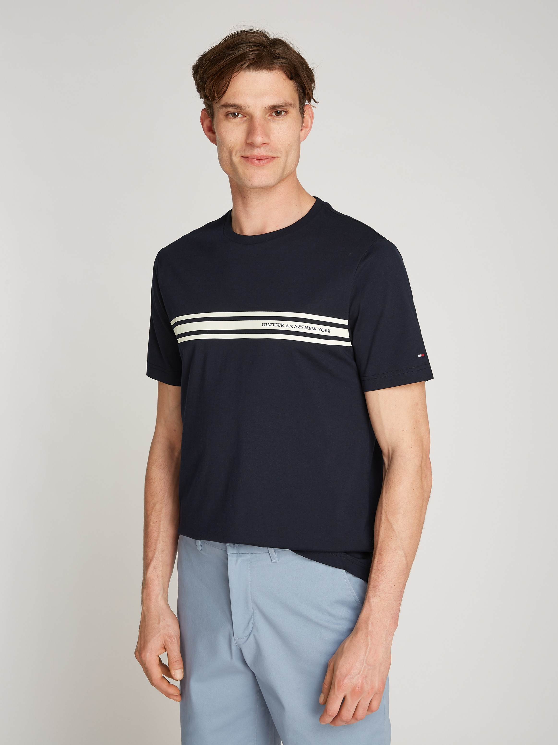 Tommy Hilfiger Rundhalsshirt "CENTRAL CHEST STRIPE TEE" günstig online kaufen