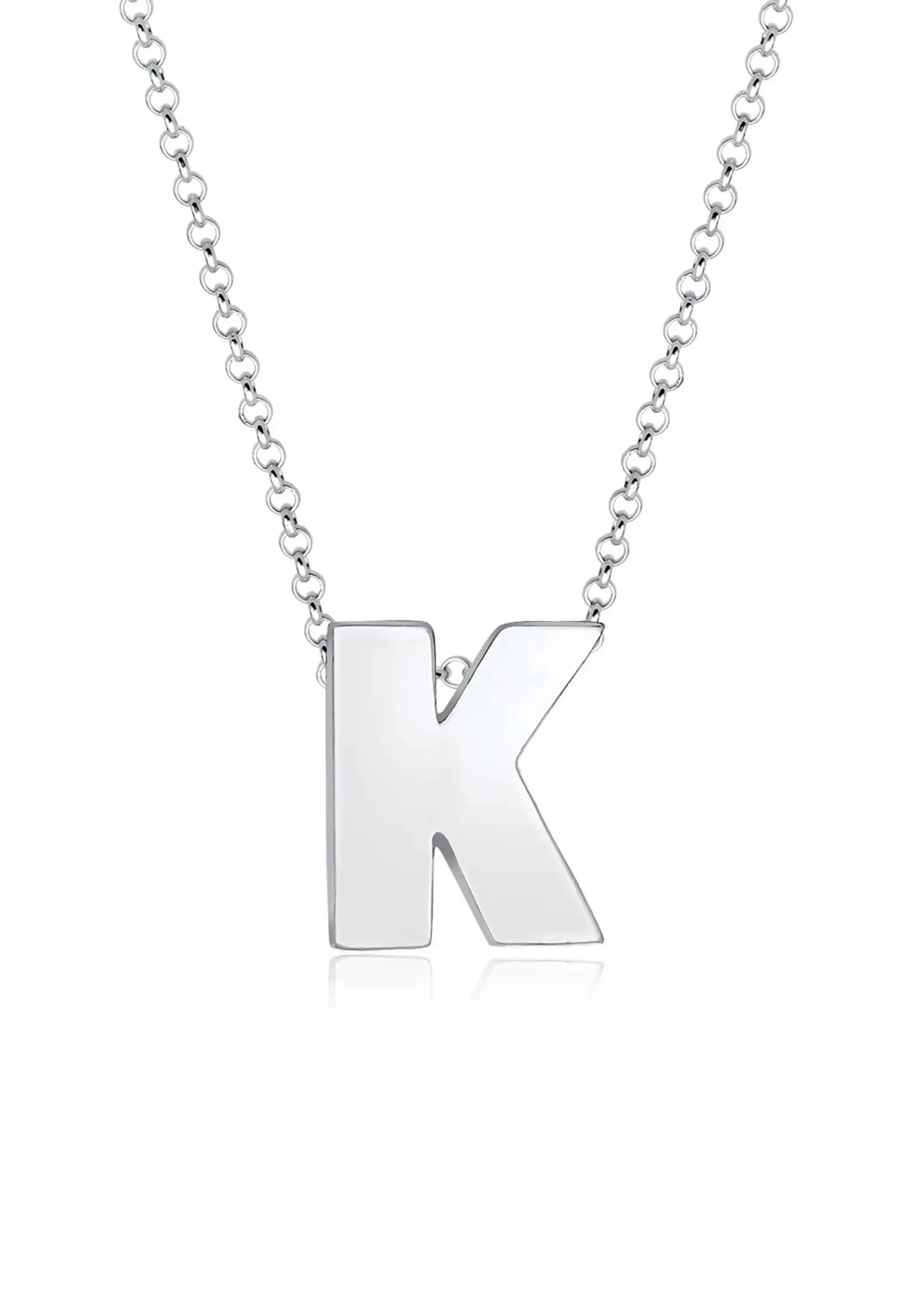 Elli Kette mit Anhänger "Buchstabe K Initialen Trend Minimal 925 Silber" günstig online kaufen
