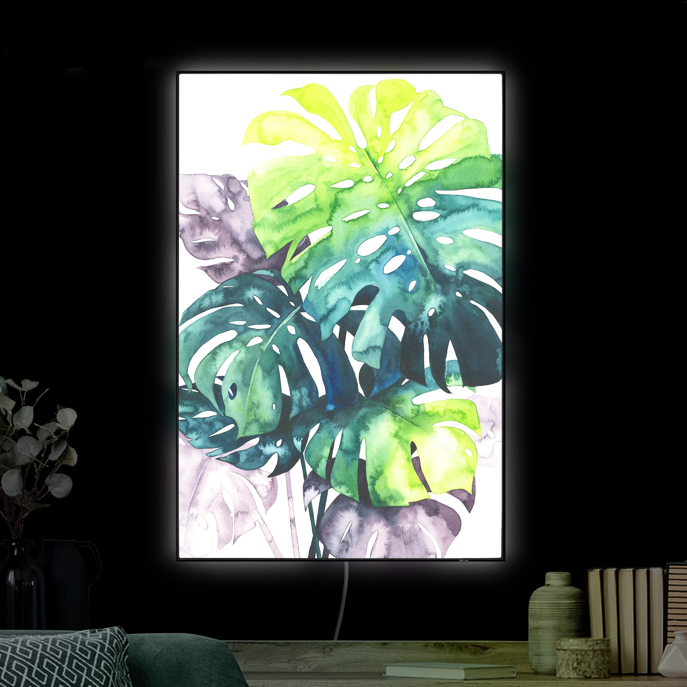 LED-Wechselbild Exotisches Blattwerk - Monstera günstig online kaufen