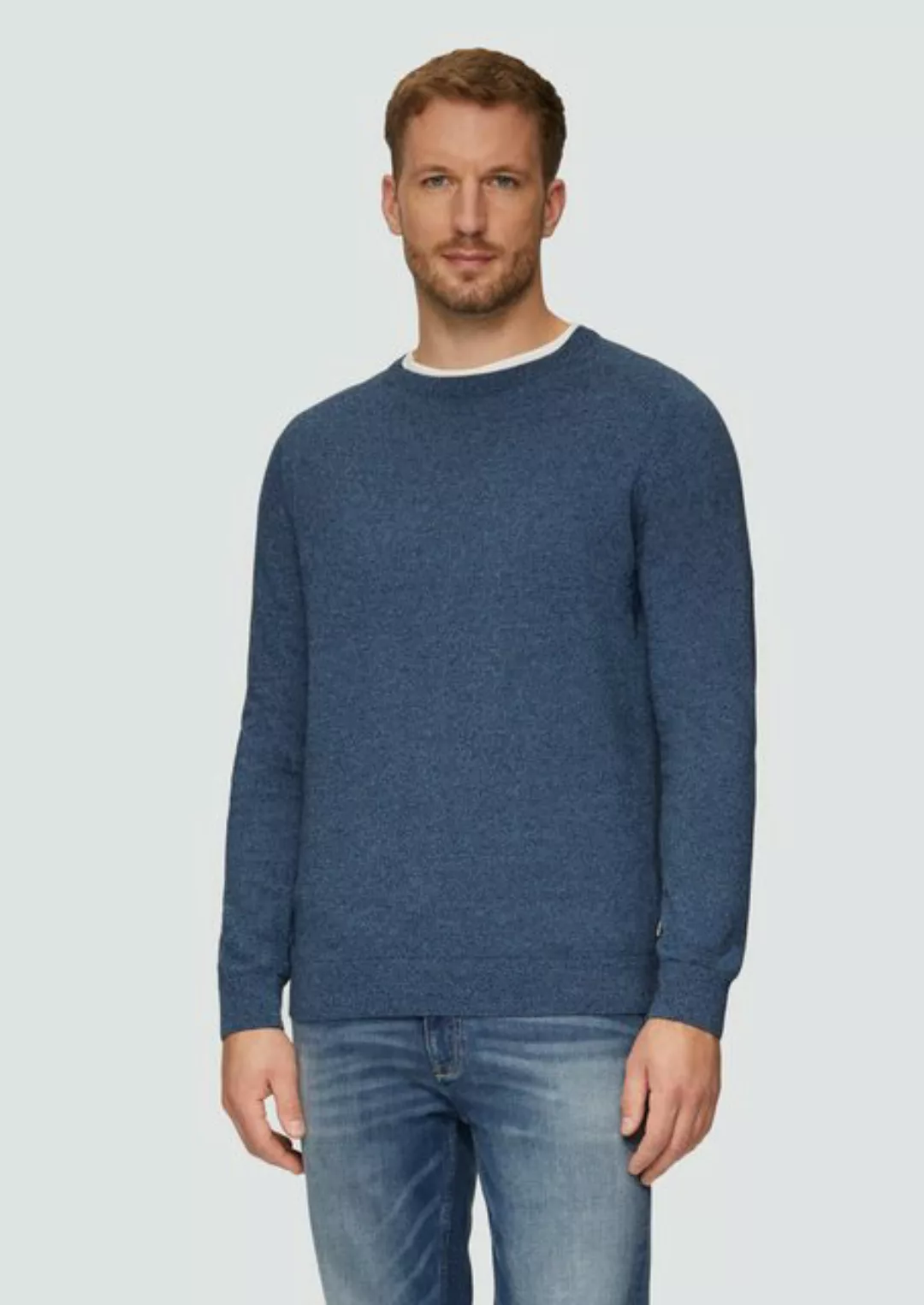 s.Oliver Strickpullover mit Rundhals und in melierter Optik günstig online kaufen