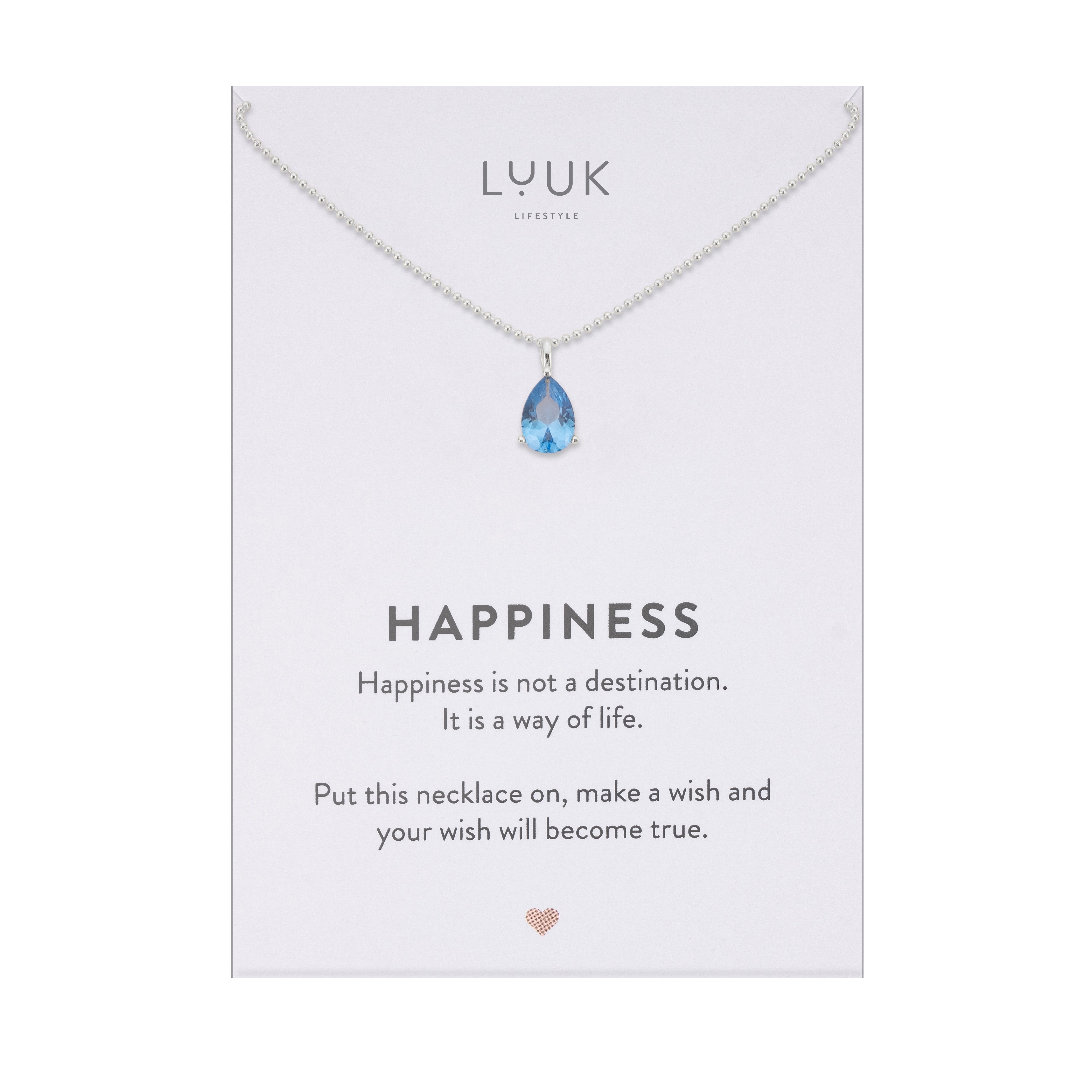 LUUK LIFESTYLE Kette mit Anhänger Himmelblau, günstig online kaufen