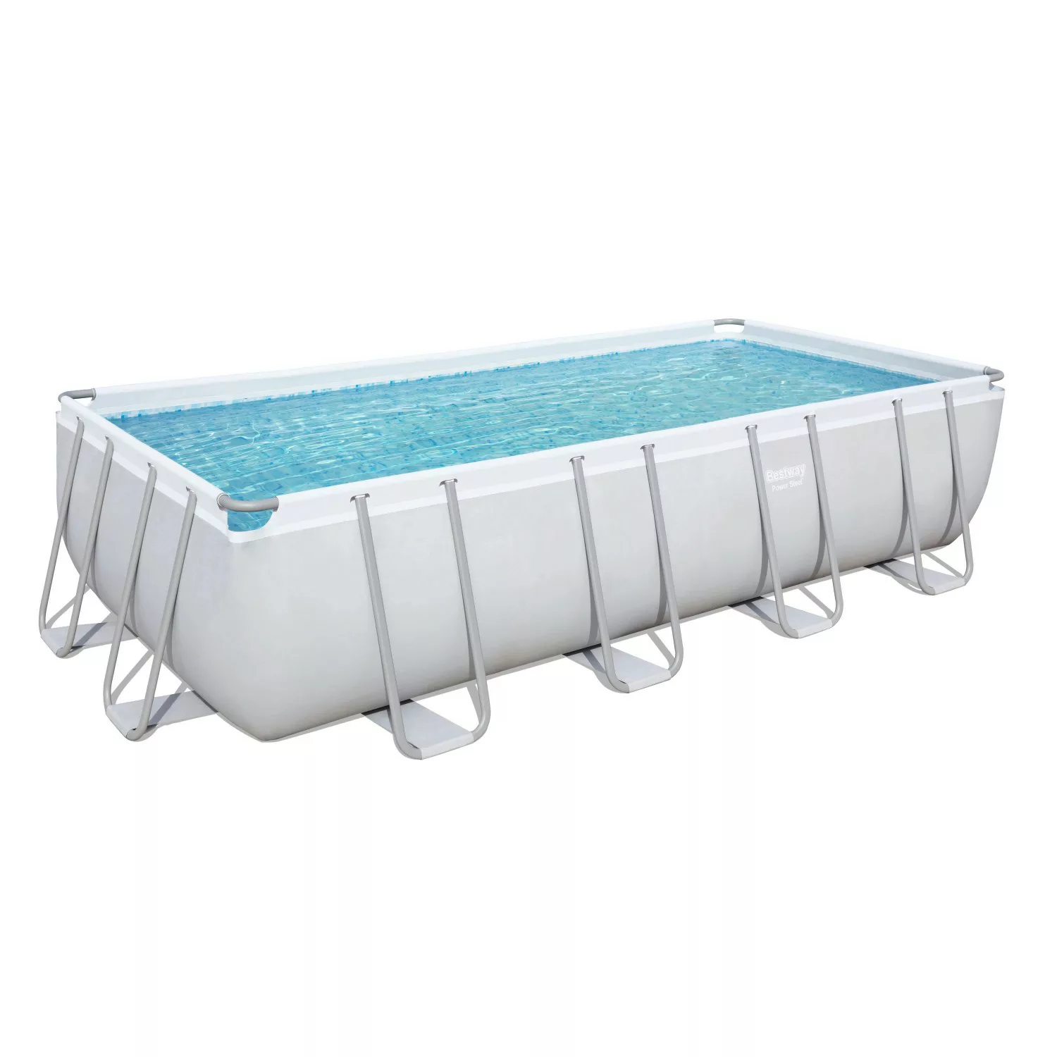 Power Steel Frame Poolset, eckig, mit Sandfilter, Leiter & Abdeckplane 488x günstig online kaufen