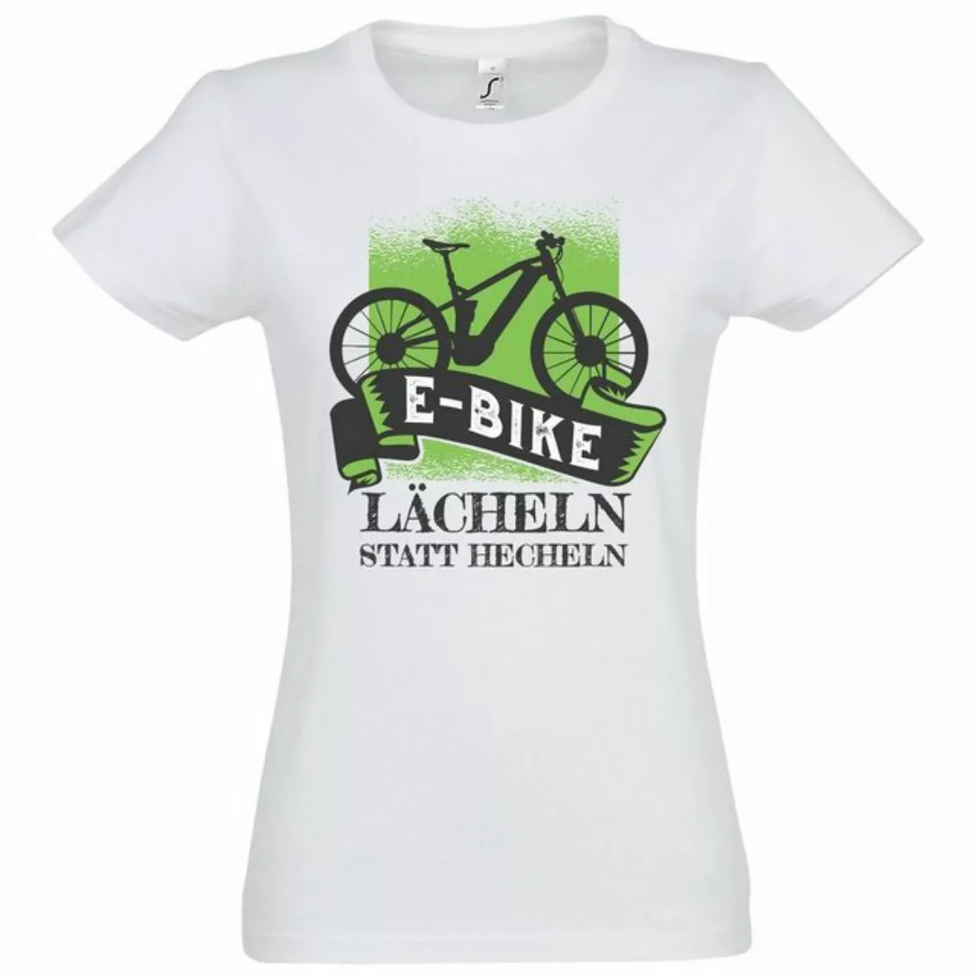 Youth Designz T-Shirt E-Bike Lächeln Statt Hecheln Damen Shirt mit lustigem günstig online kaufen