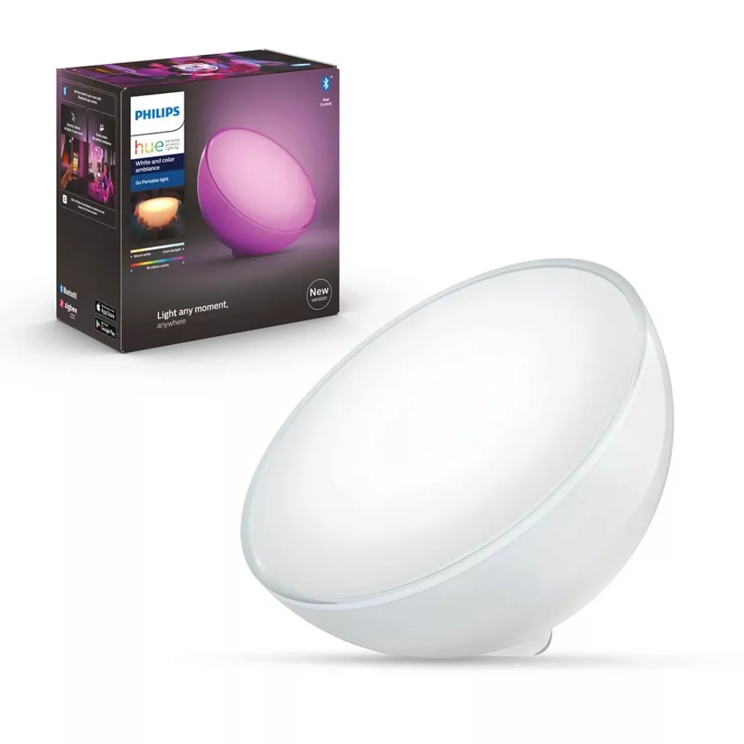 Philips Hue Bluetooth Go Akku Tischleuchte Weiß 520lm inkl. Bridge und Smar günstig online kaufen