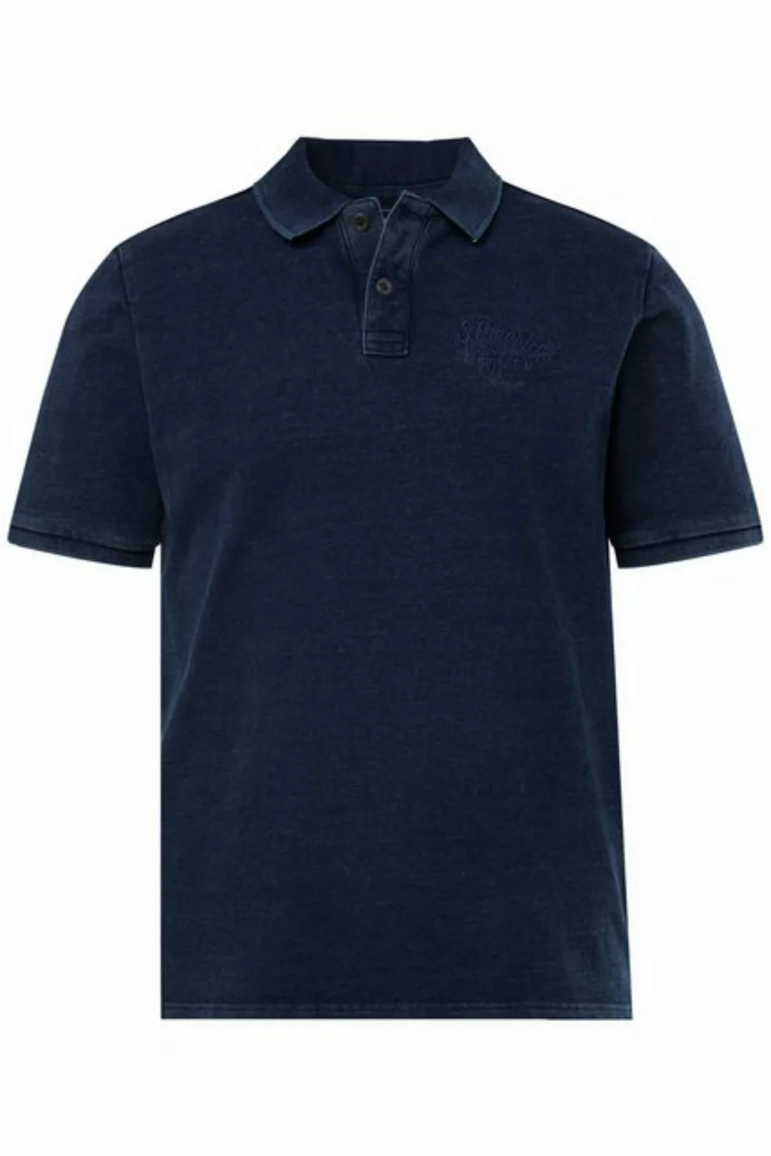 JP1880 Poloshirt Poloshirt Halbarm Piqué Vintage Indigo Look günstig online kaufen