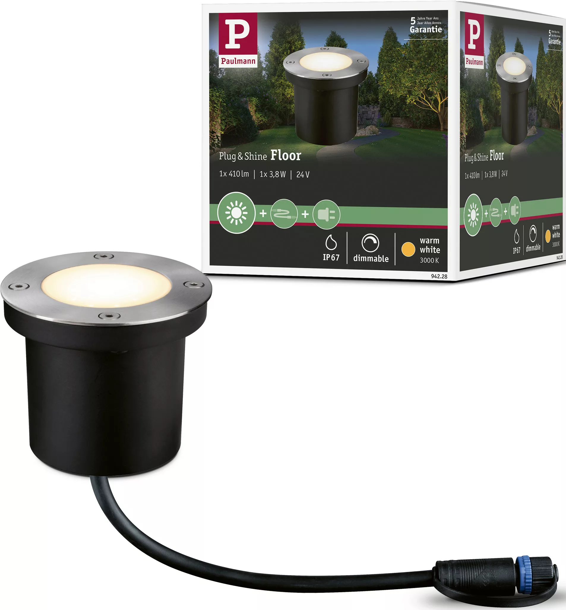 Paulmann LED Gartenstrahler "Plug & Shine", 1 flammig, Leuchtmittel LED-Mod günstig online kaufen