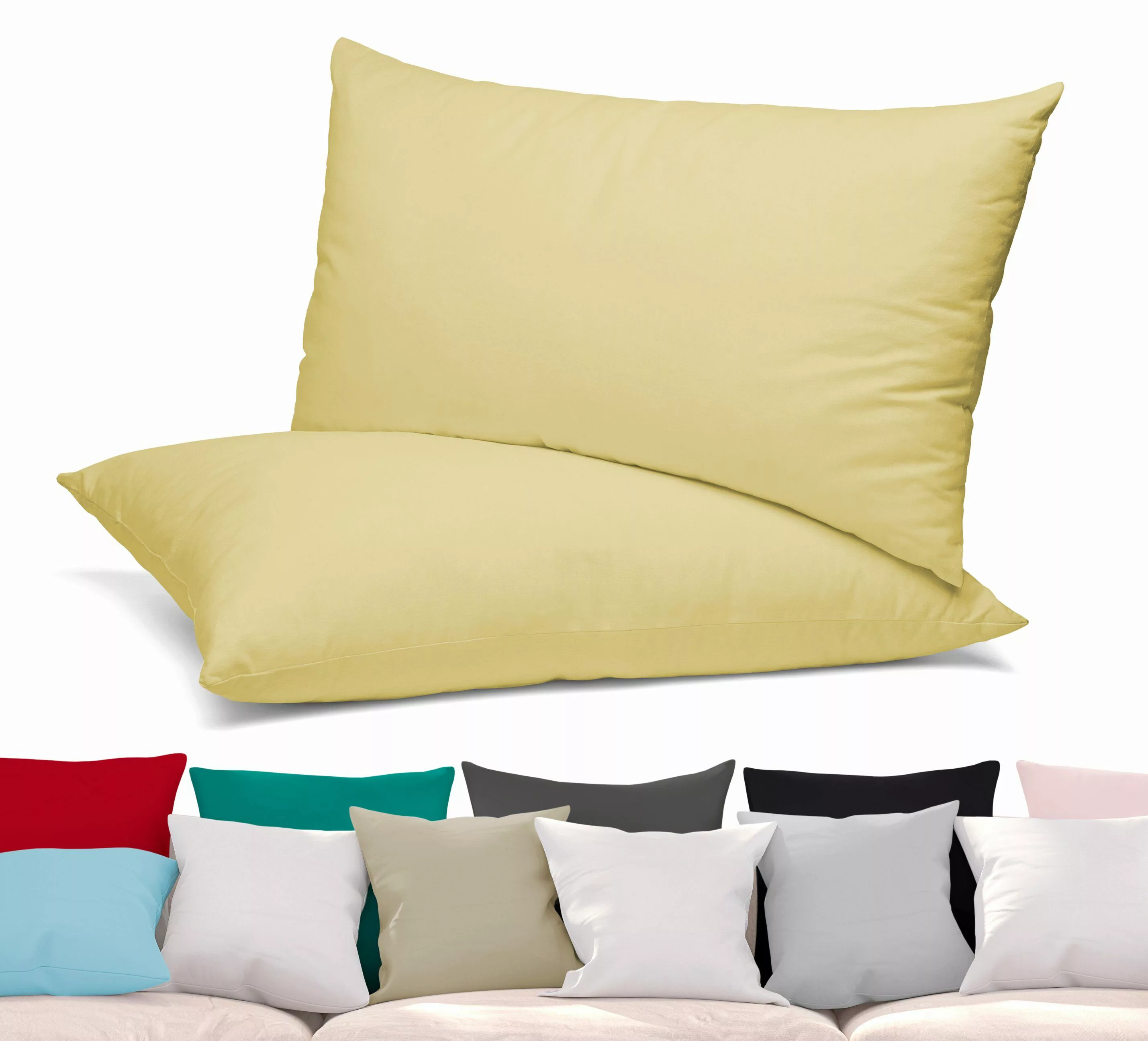 Beautex Kissenhüllen 2er Set Kissenbezug, Kissenhülle günstig online kaufen