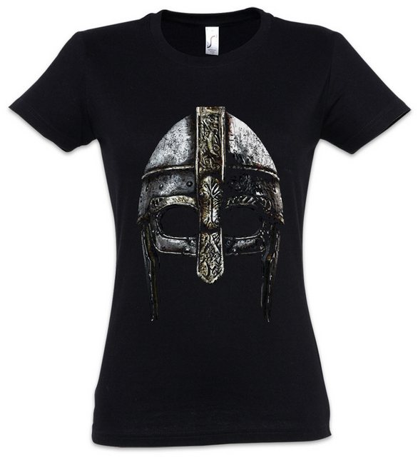 Urban Backwoods Print-Shirt Viking Helmet Damen T-Shirt Runen Walhalla Loki günstig online kaufen