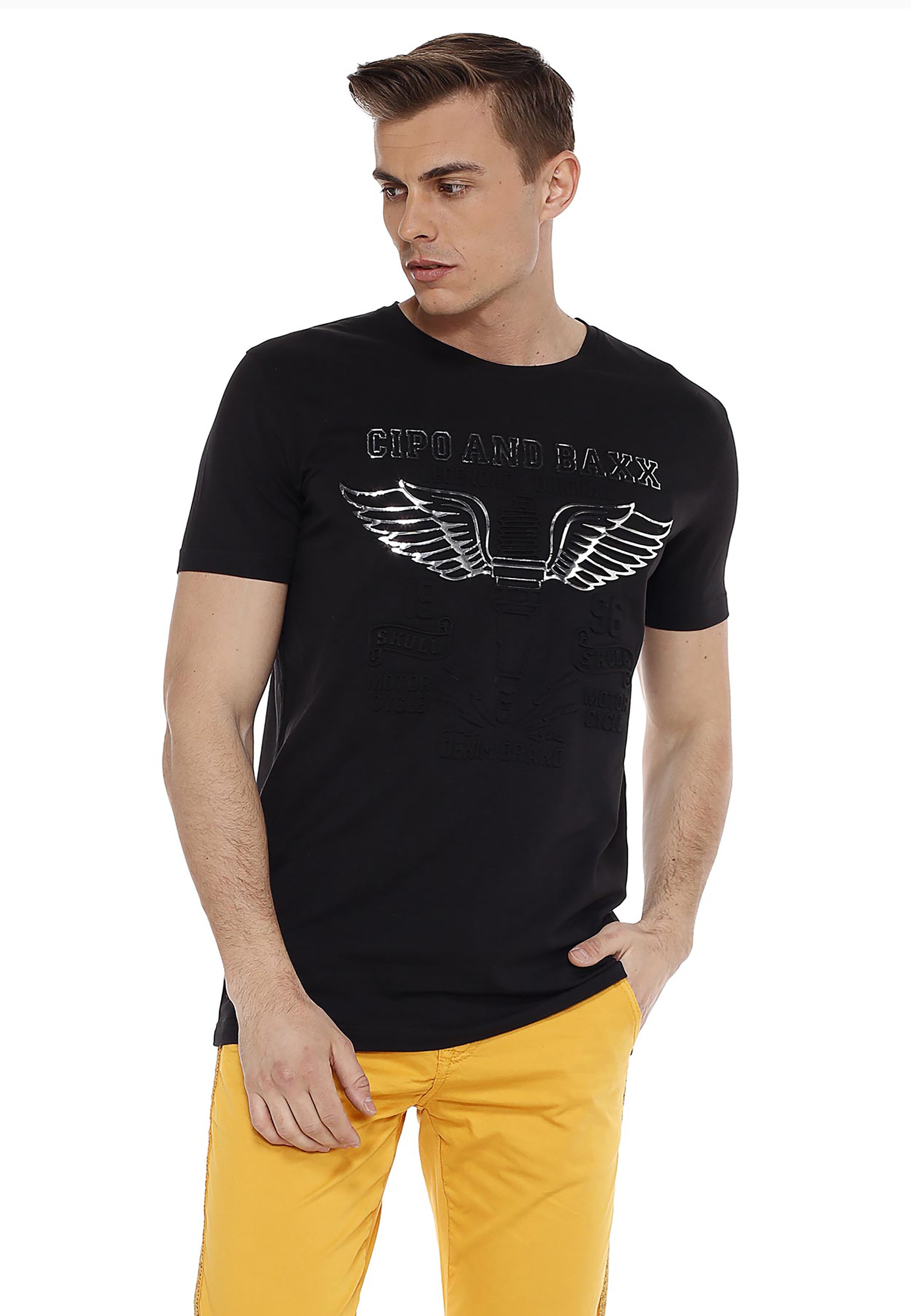 Cipo & Baxx T-Shirt, mit Prägedruck günstig online kaufen