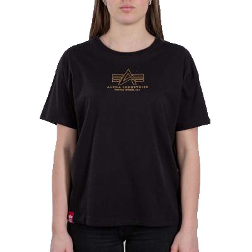 Alpha Industries Basic Cos Ml Foil Print T-shirt S Black günstig online kaufen